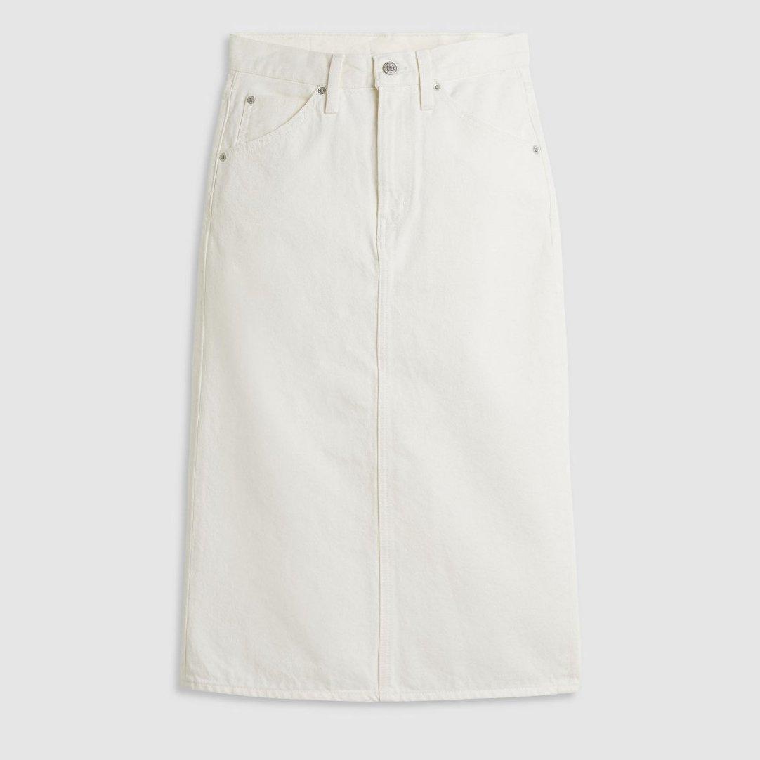 Snowing In La - Levis - Women's High Rise Back Slit Denim Skirt - 1
