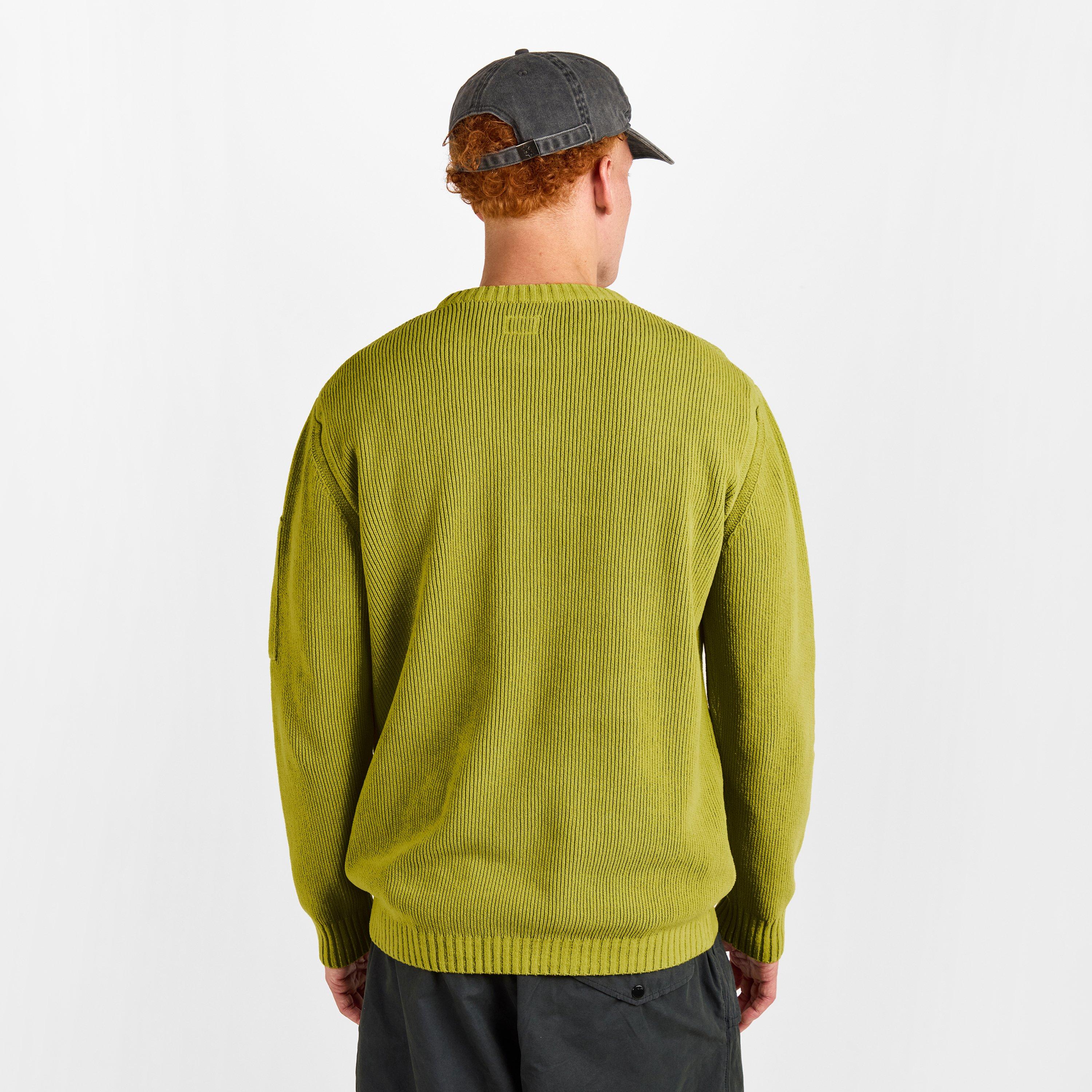 Green Sheen 210 - CP Company - Men's Chenille Lens Knit Crew Neck Jumper - 4