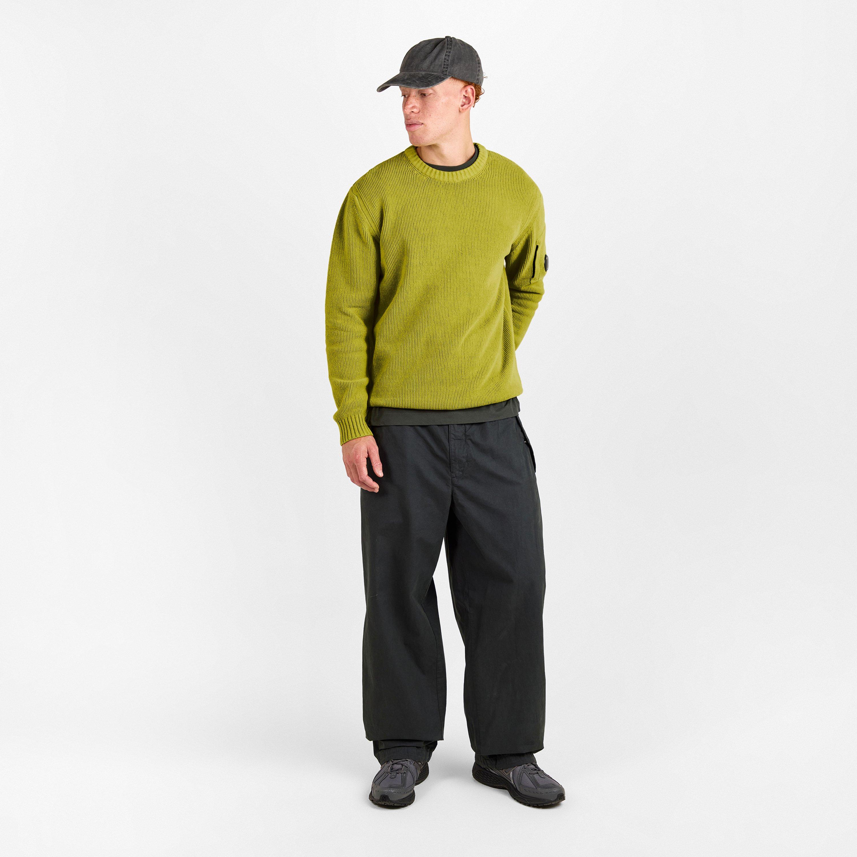 Green Sheen 210 - CP Company - Men's Chenille Lens Knit Crew Neck Jumper - 6
