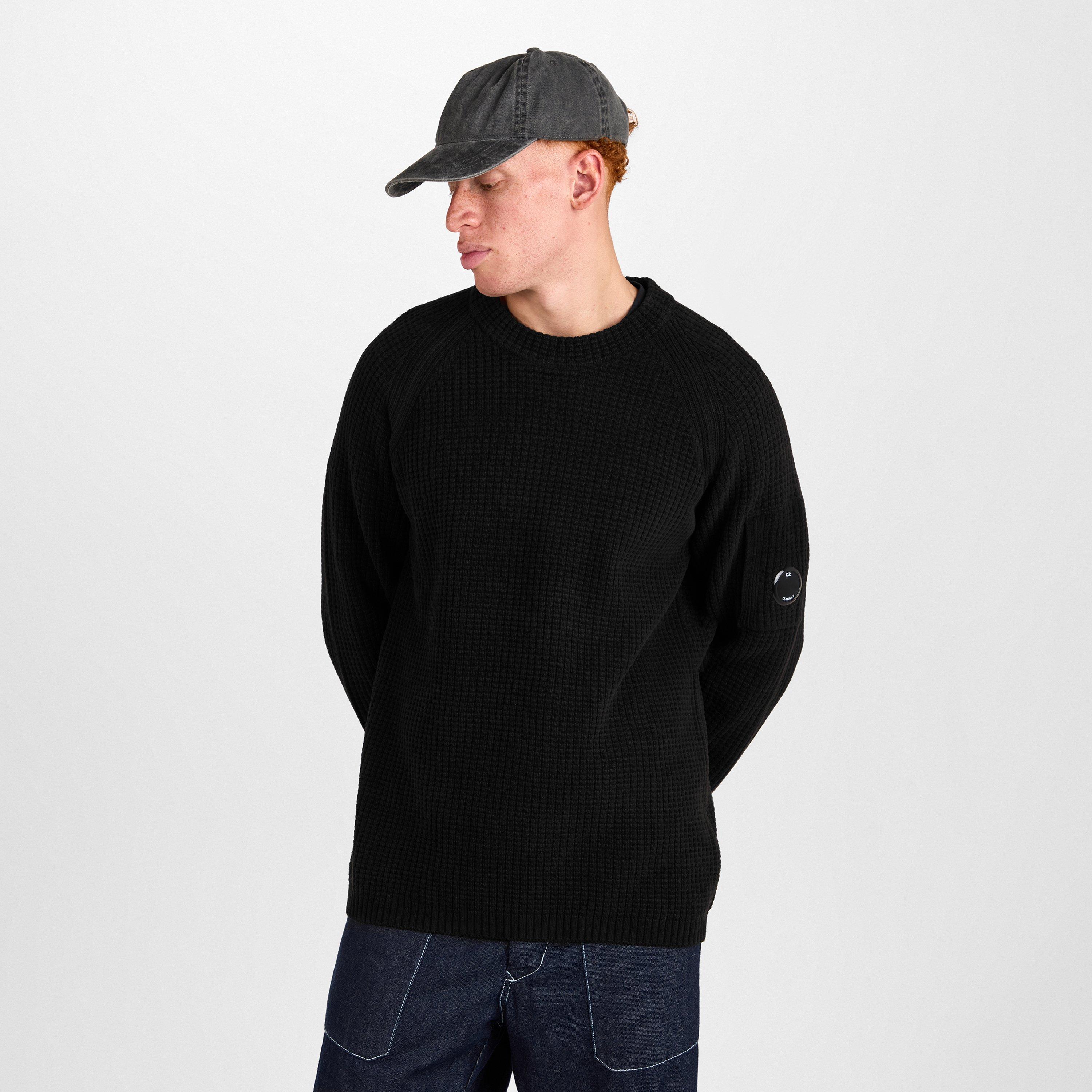 Black 999 - CP Company - CP Lens Waffle Knit Sn61 - 3
