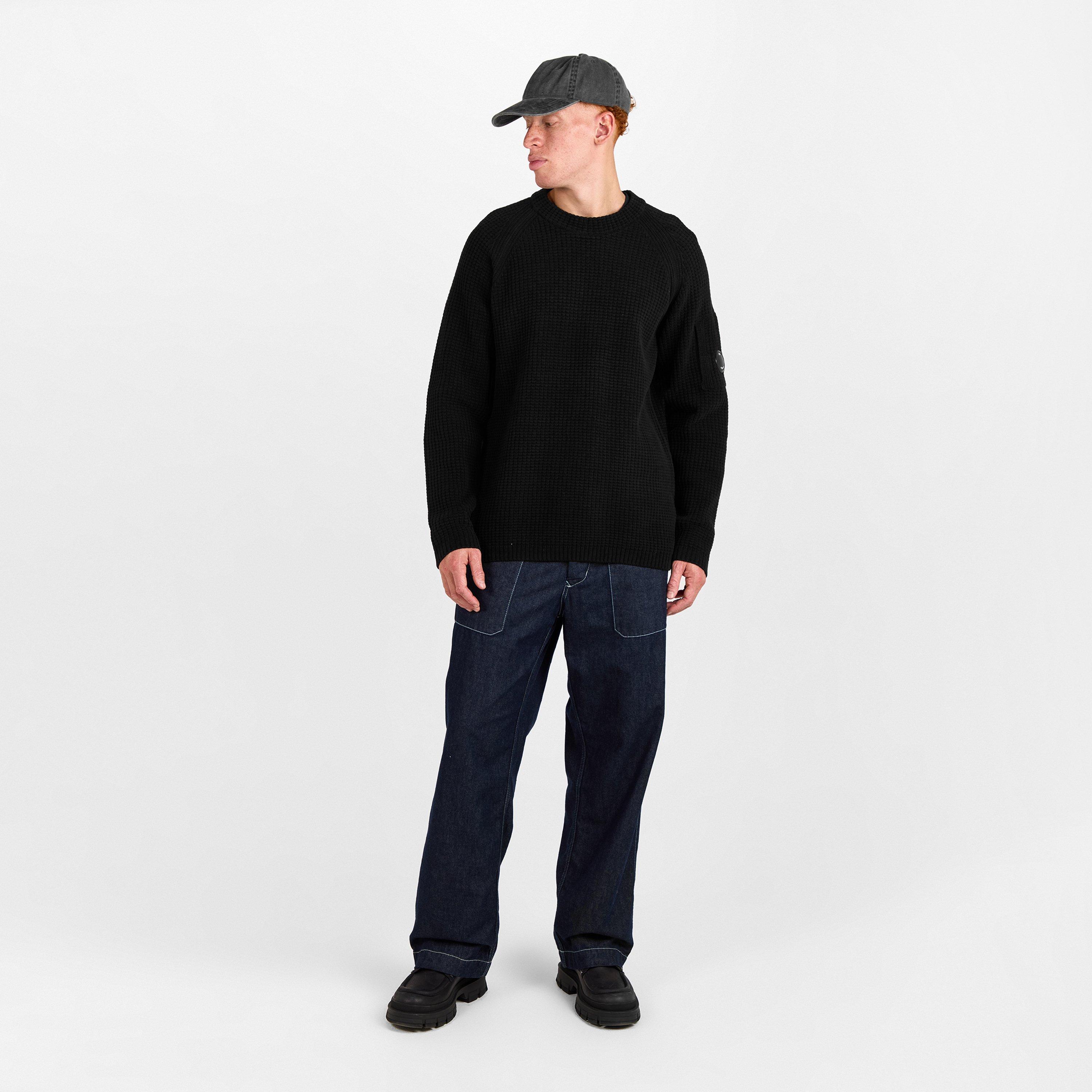 Black 999 - CP Company - CP Lens Waffle Knit Sn61 - 6