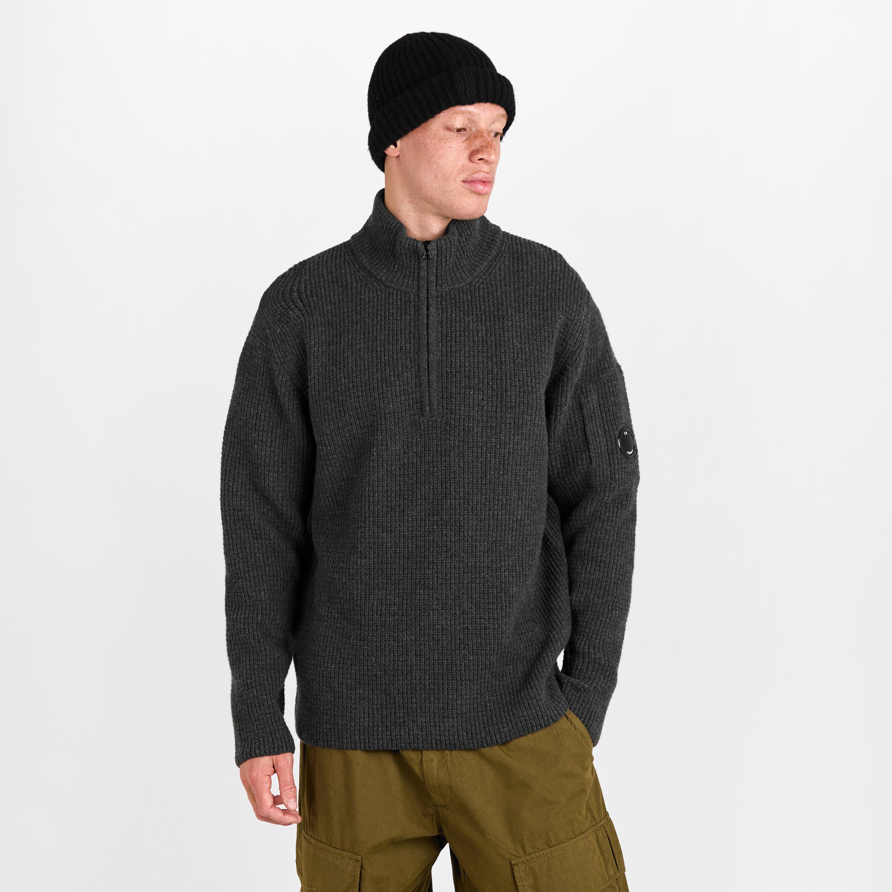 Dark Shadow 978 - CP Company - CP quarter Zip Lens Knit Sn61 - 3