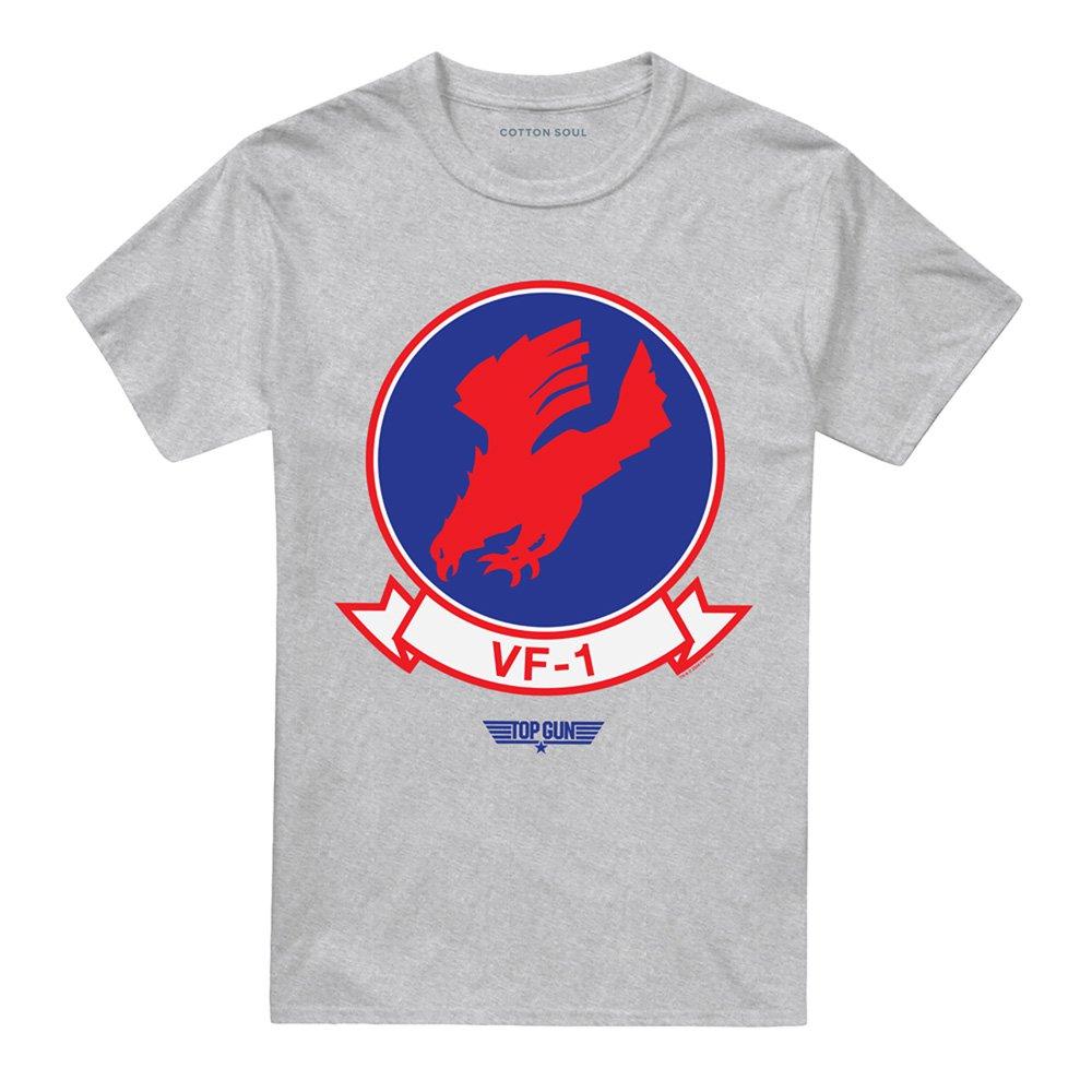 Grey - Top Gun - Top Gun Vf1 Logo T Shirt Athletic Heather - 4