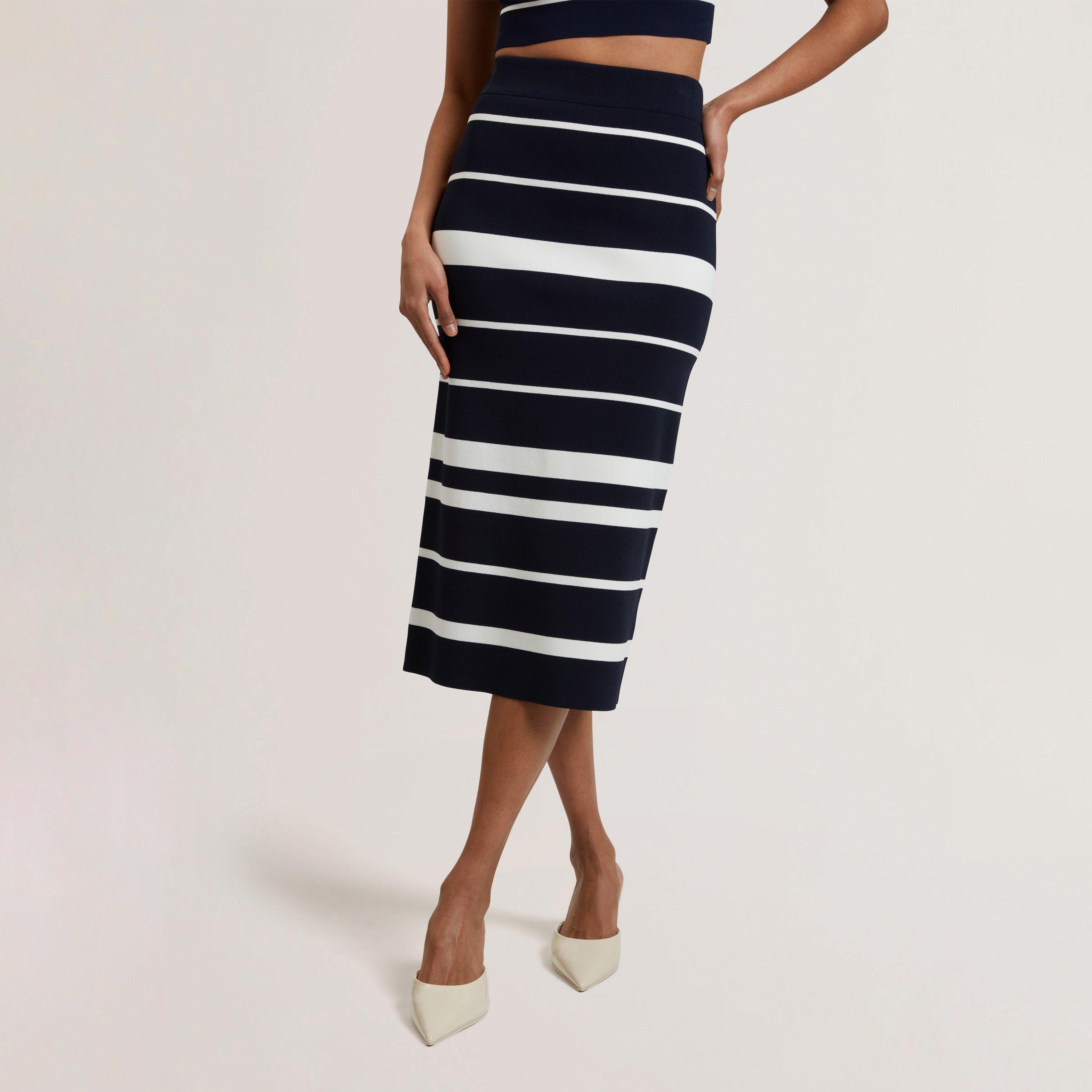 Navy Stripe - Ted Baker - Ted Knit Co-ord Skirt - 2