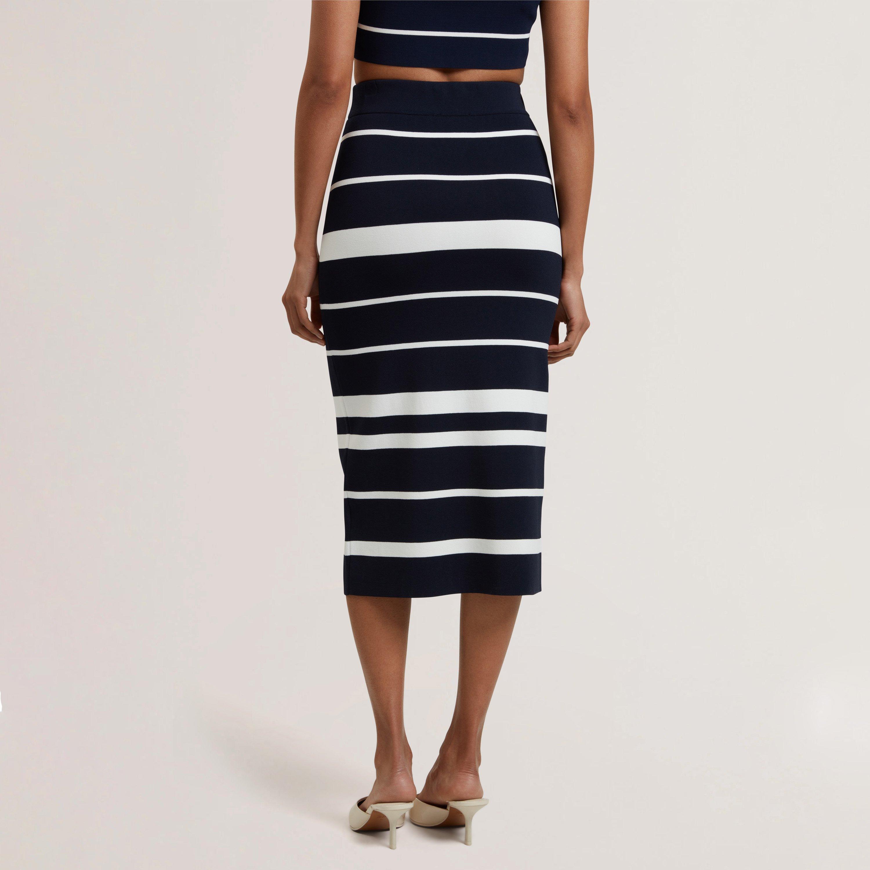 Navy Stripe - Ted Baker - Ted Knit Co-ord Skirt - 3