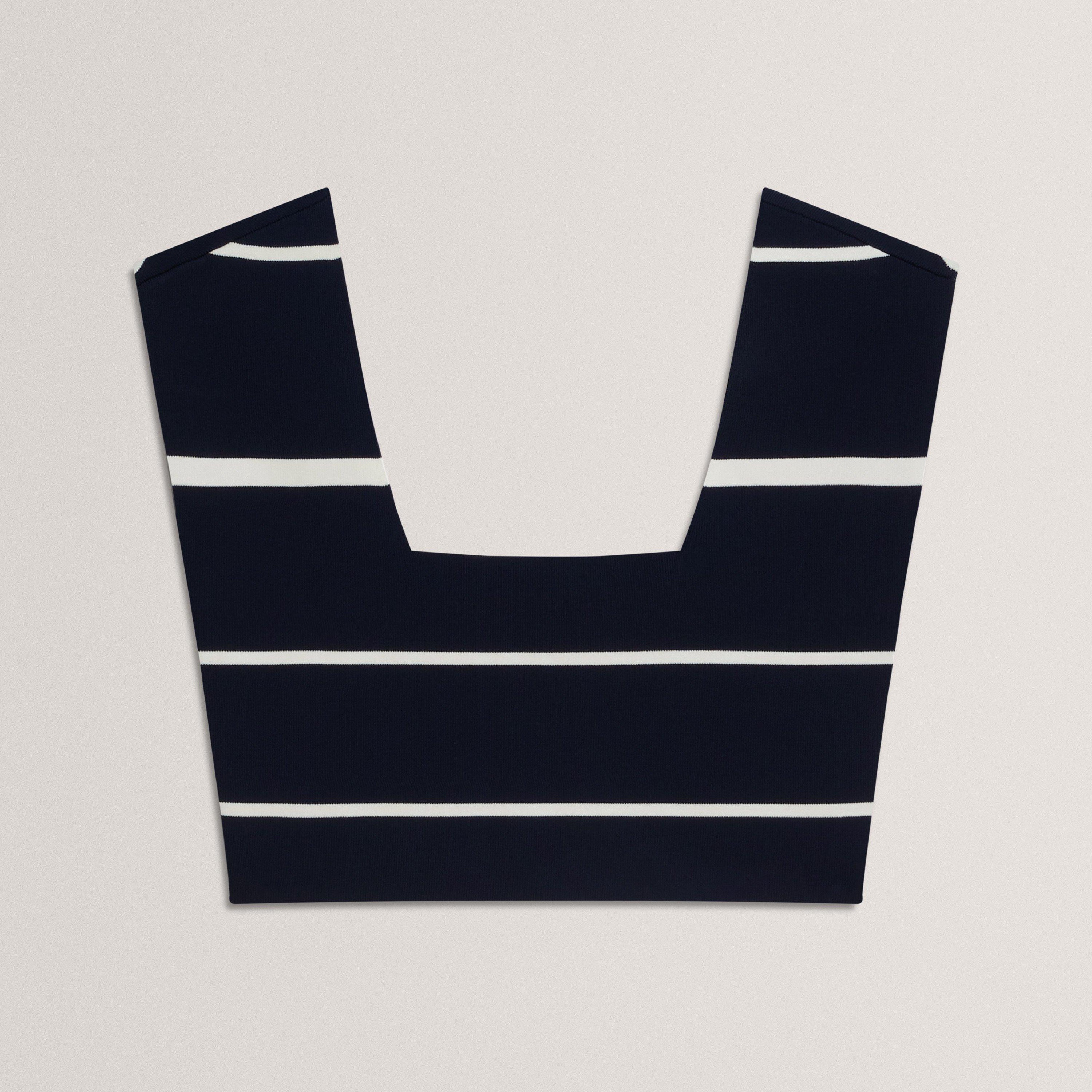 Ted Baker Ted Knit Co-ord Top In Navy Stripe