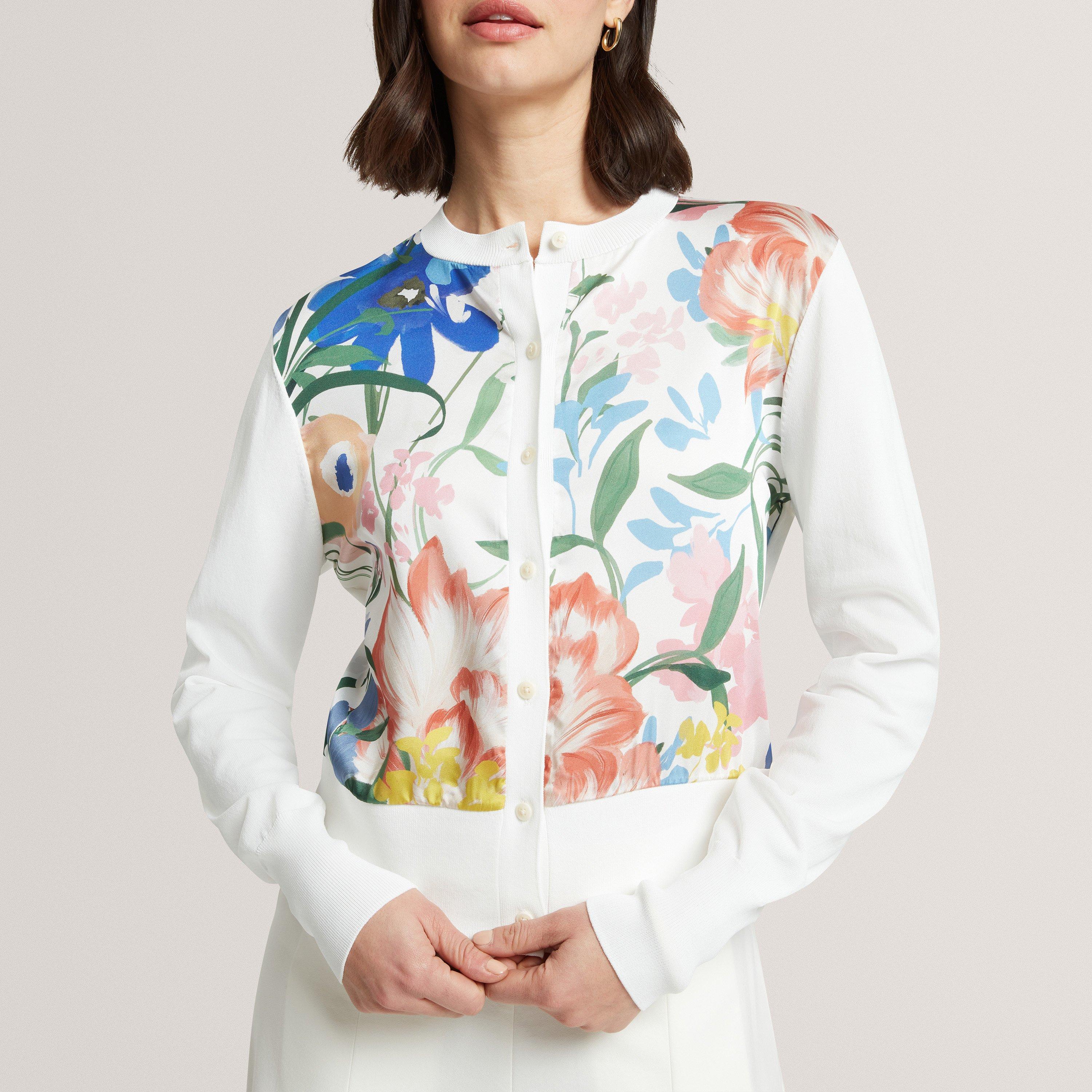 Ivory - Ted Baker - Ted Baker Printed Button Through Cardigan - 2