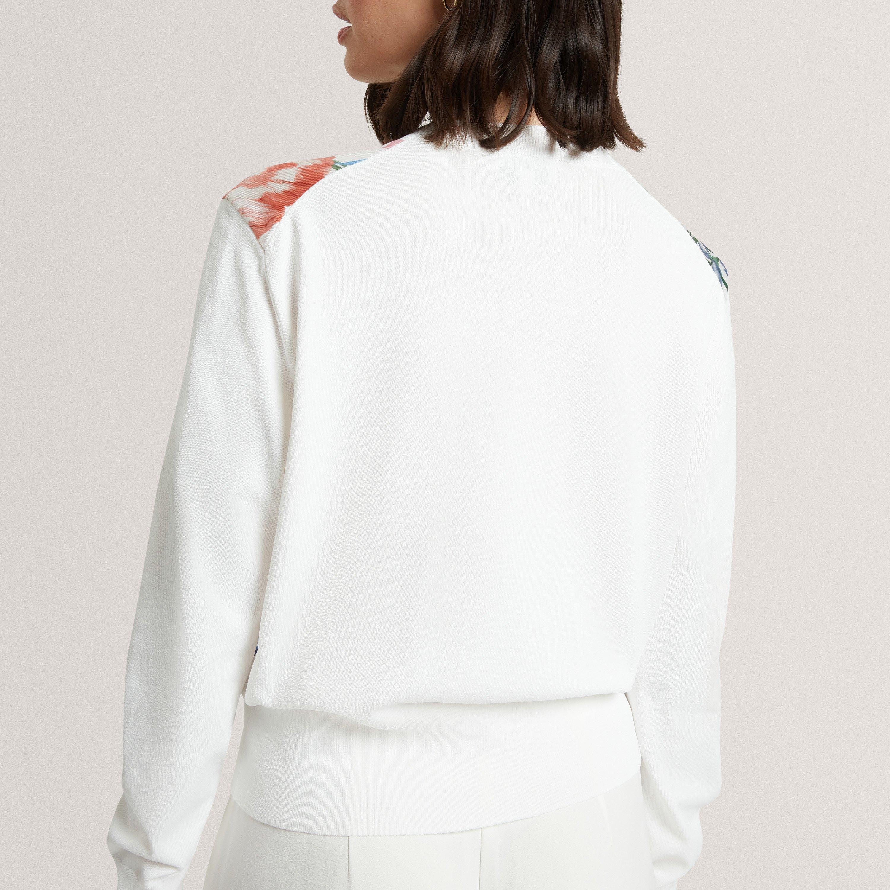 Ivory - Ted Baker - Ted Baker Printed Button Through Cardigan - 3