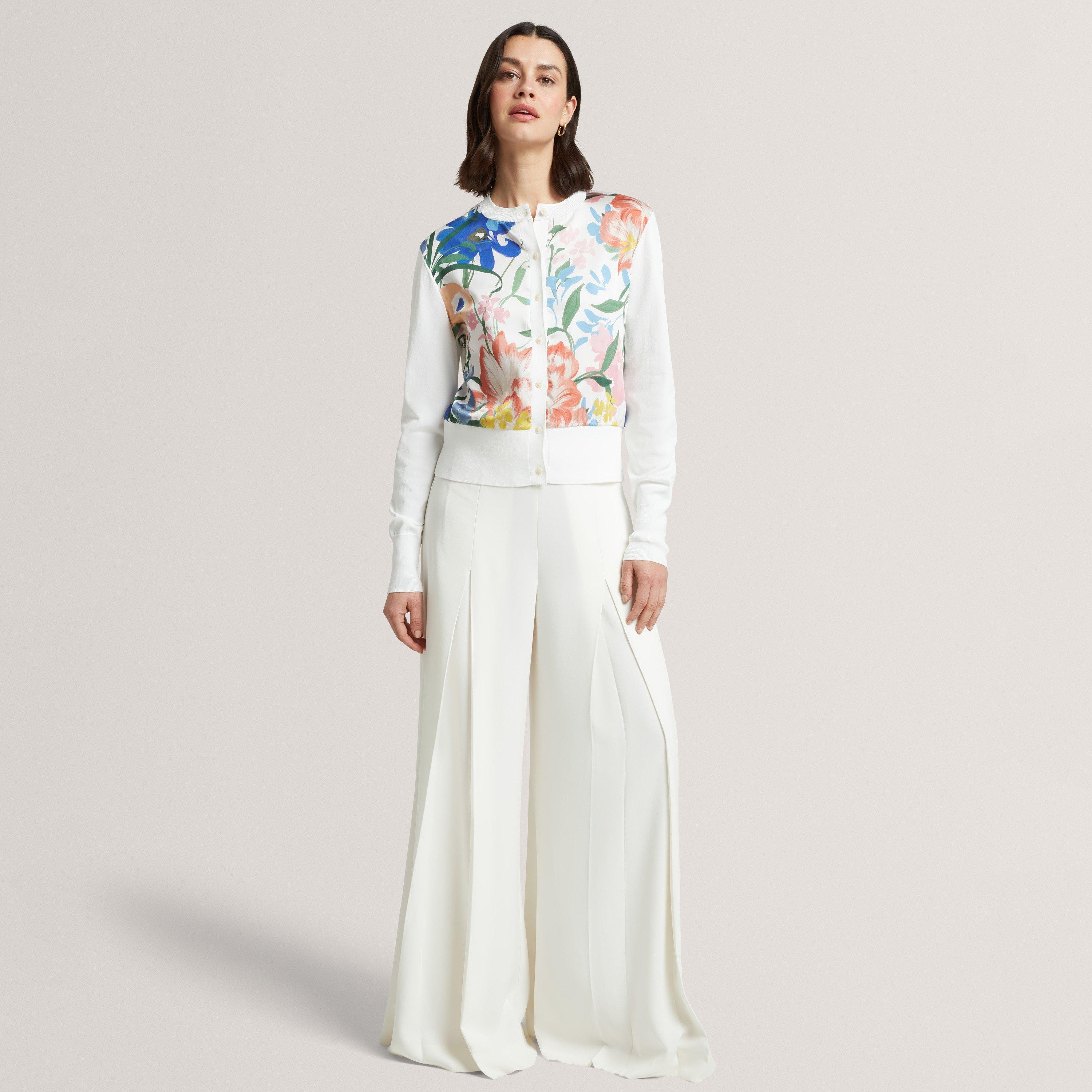 Ivory - Ted Baker - Ted Baker Printed Button Through Cardigan - 5