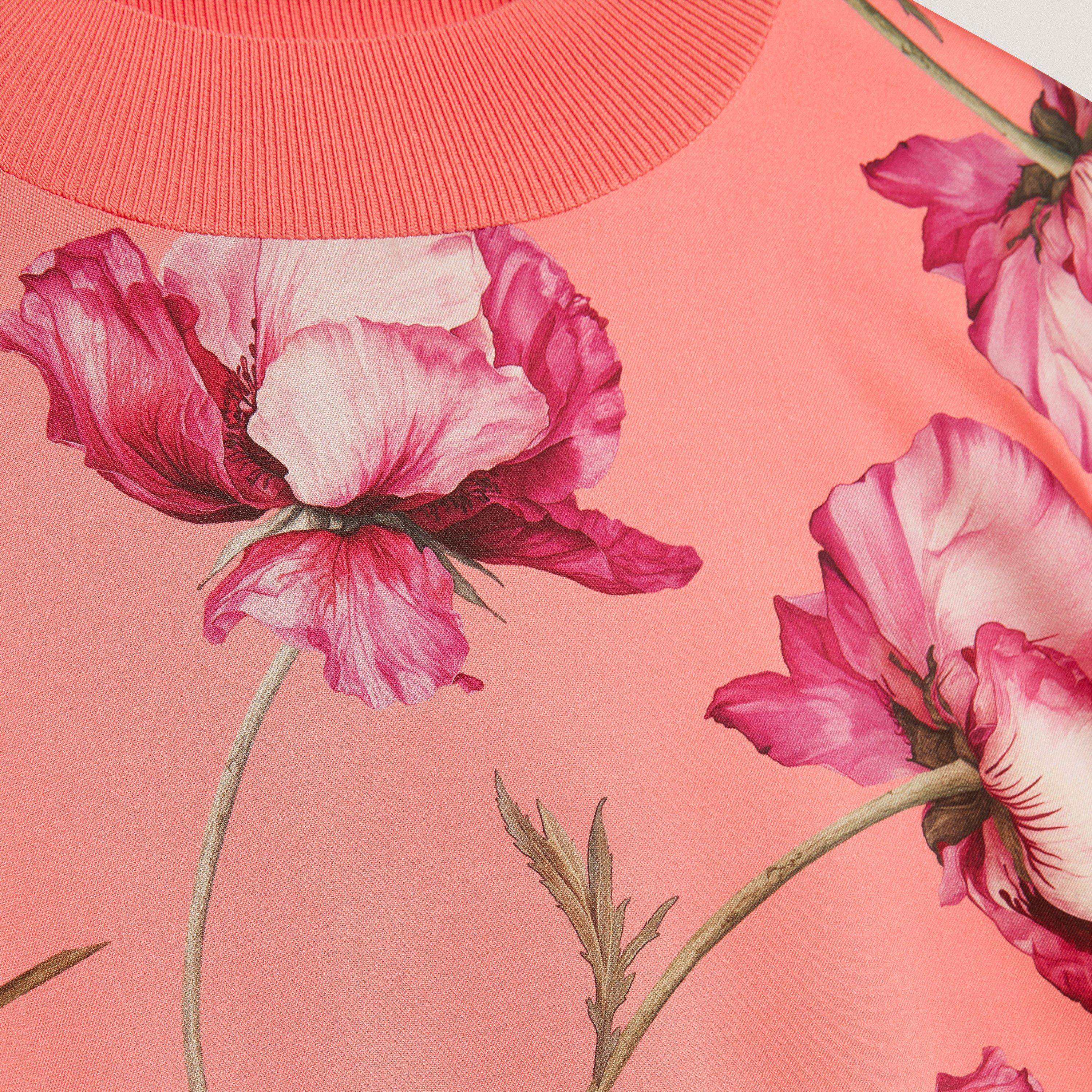 Coral - Ted Baker - Ted Baker Botanical Print Front Long Sleeve Knit Top - 4