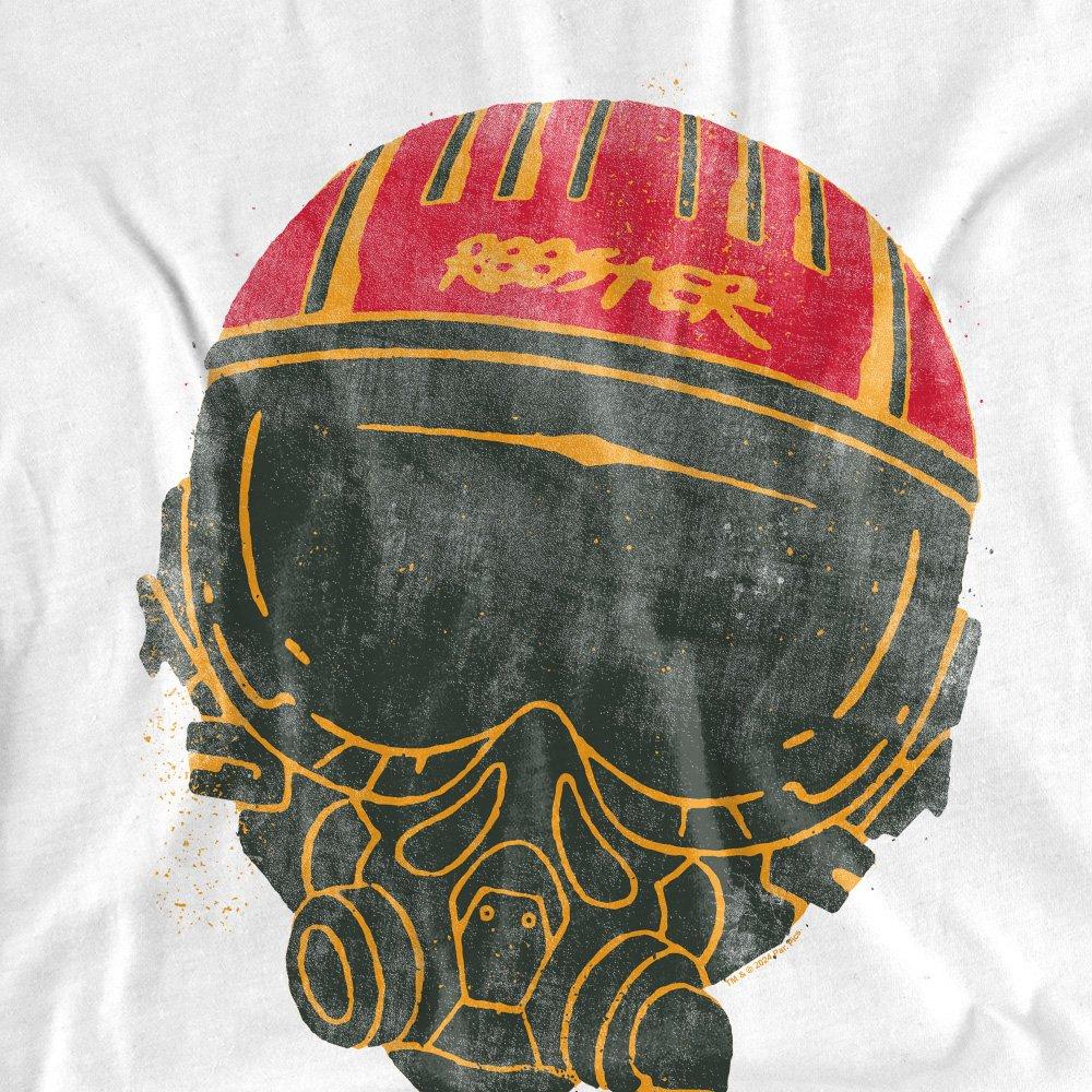 White - Top Gun - Top Gun Rooster Helmet Long Sleeve T-Shirt White - 2