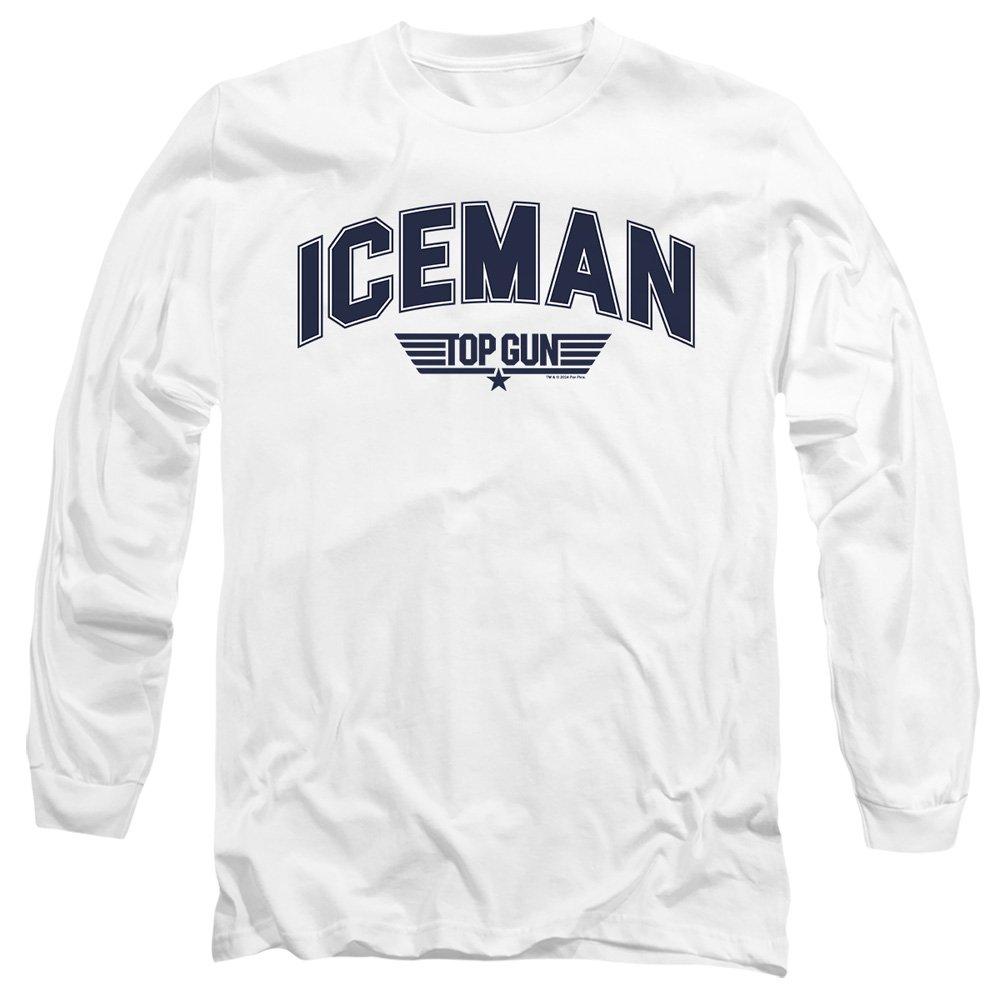 White - Top Gun - Top Gun Iceman Varsity Long Sleeve T-Shirt White - 1