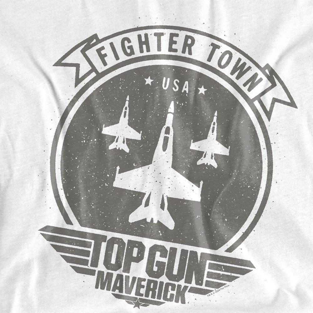 White - Top Gun - Top Gun Maverick Fighter Town T Shirt White - 2