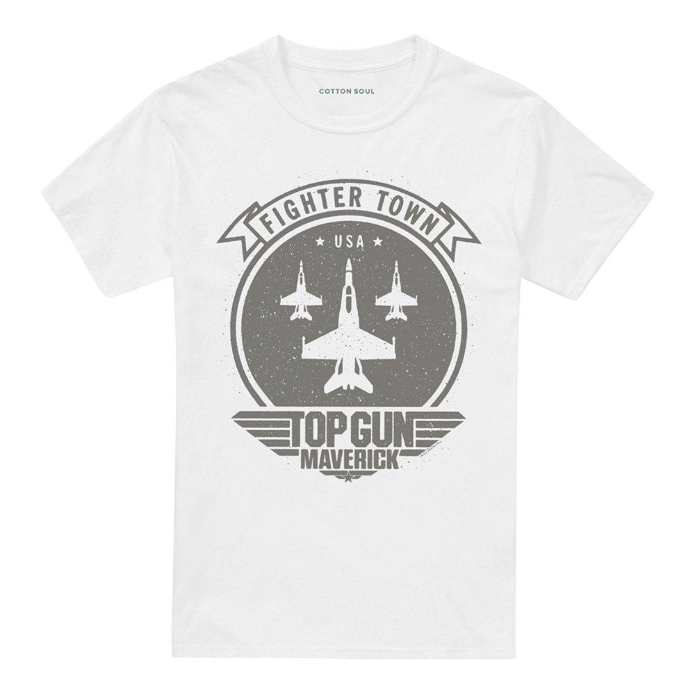 White - Top Gun - Top Gun Maverick Fighter Town T Shirt White - 4
