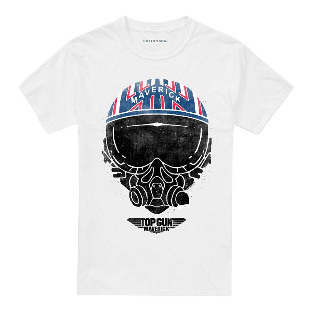 White - Top Gun - Top Gun Maverick Helmet T Shirt White - 4