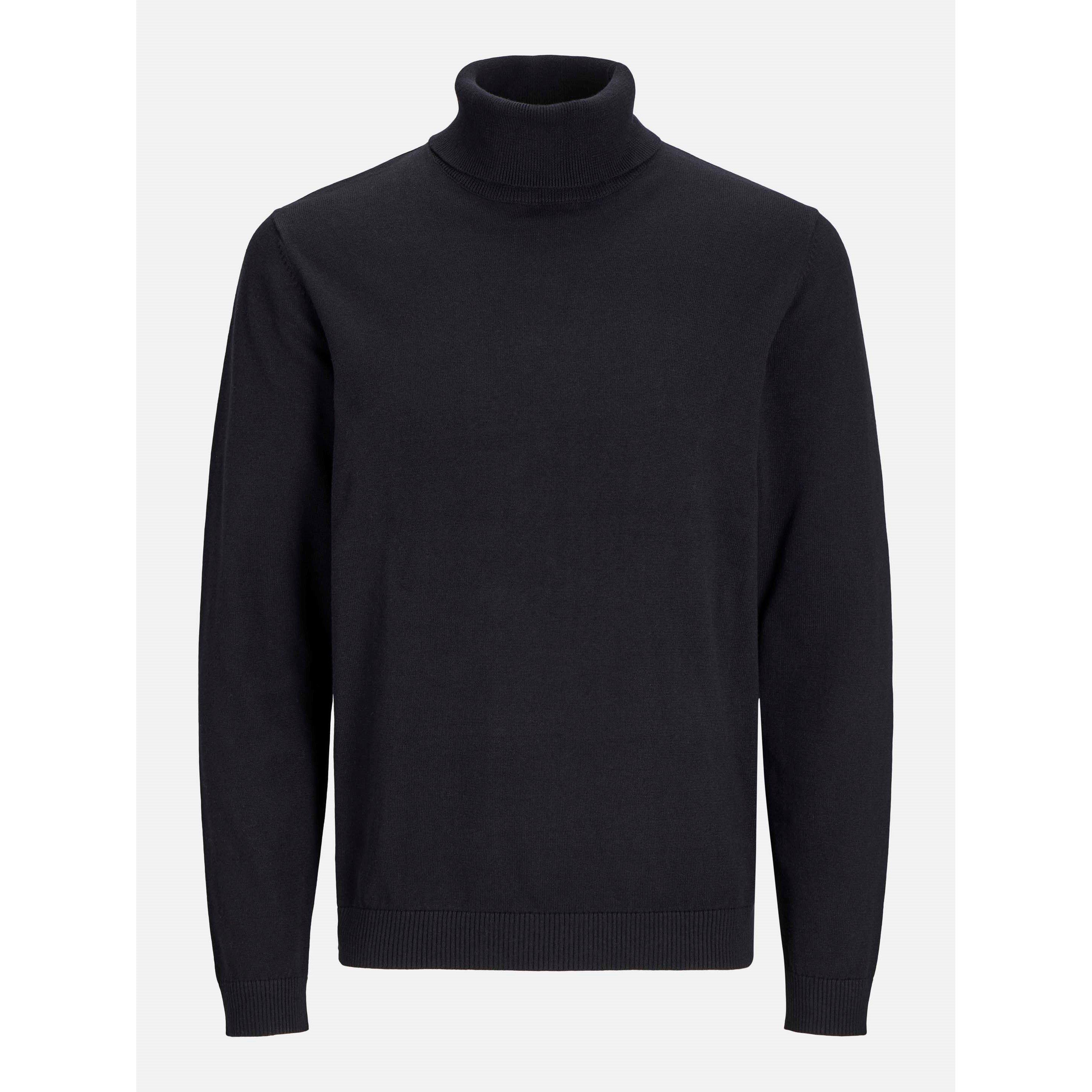 Jack And Jones Men's Roll Neck Knitted Jumper - Black - L