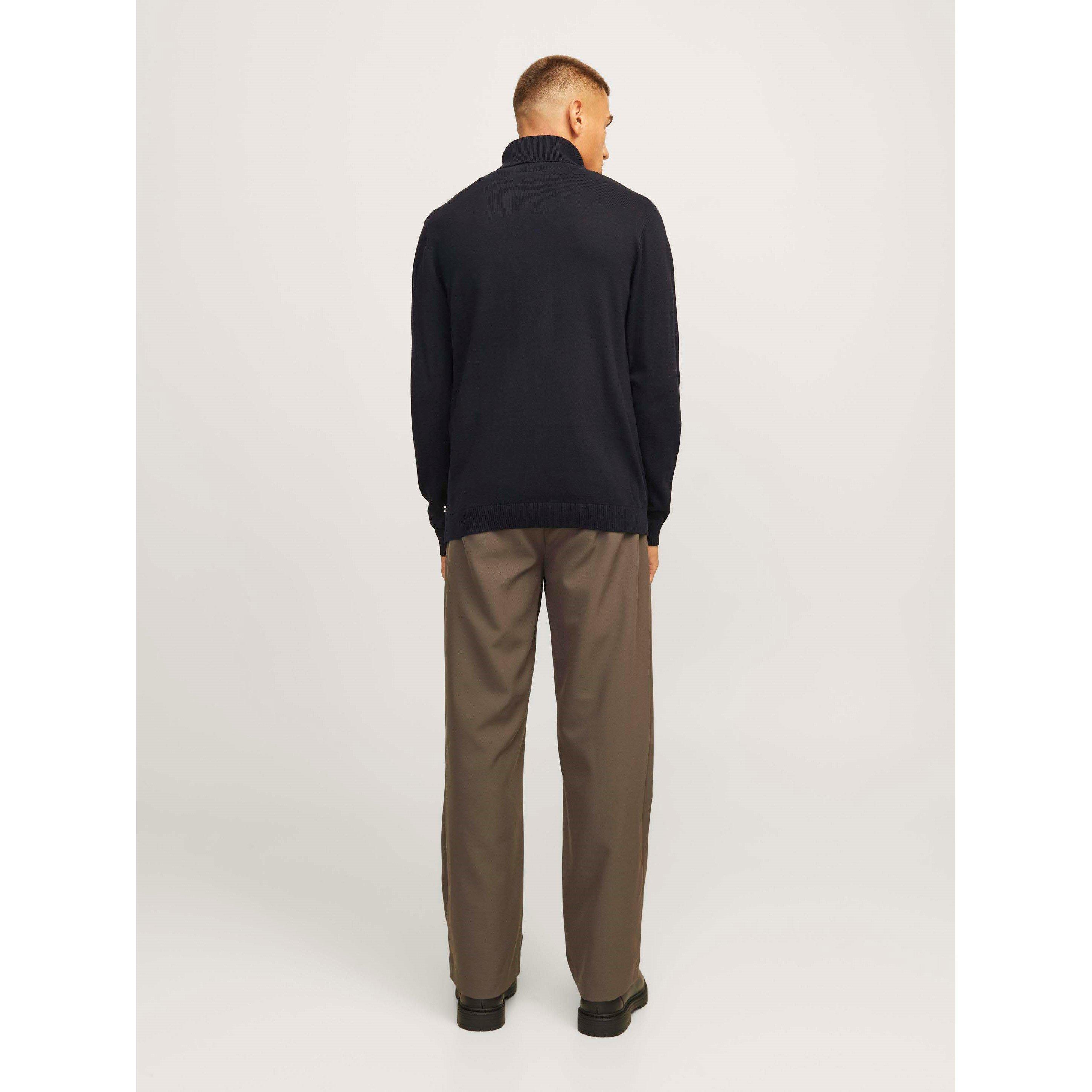 Black - Jack and Jones - Basic Roll Neck Knit Jumper Mens - 3