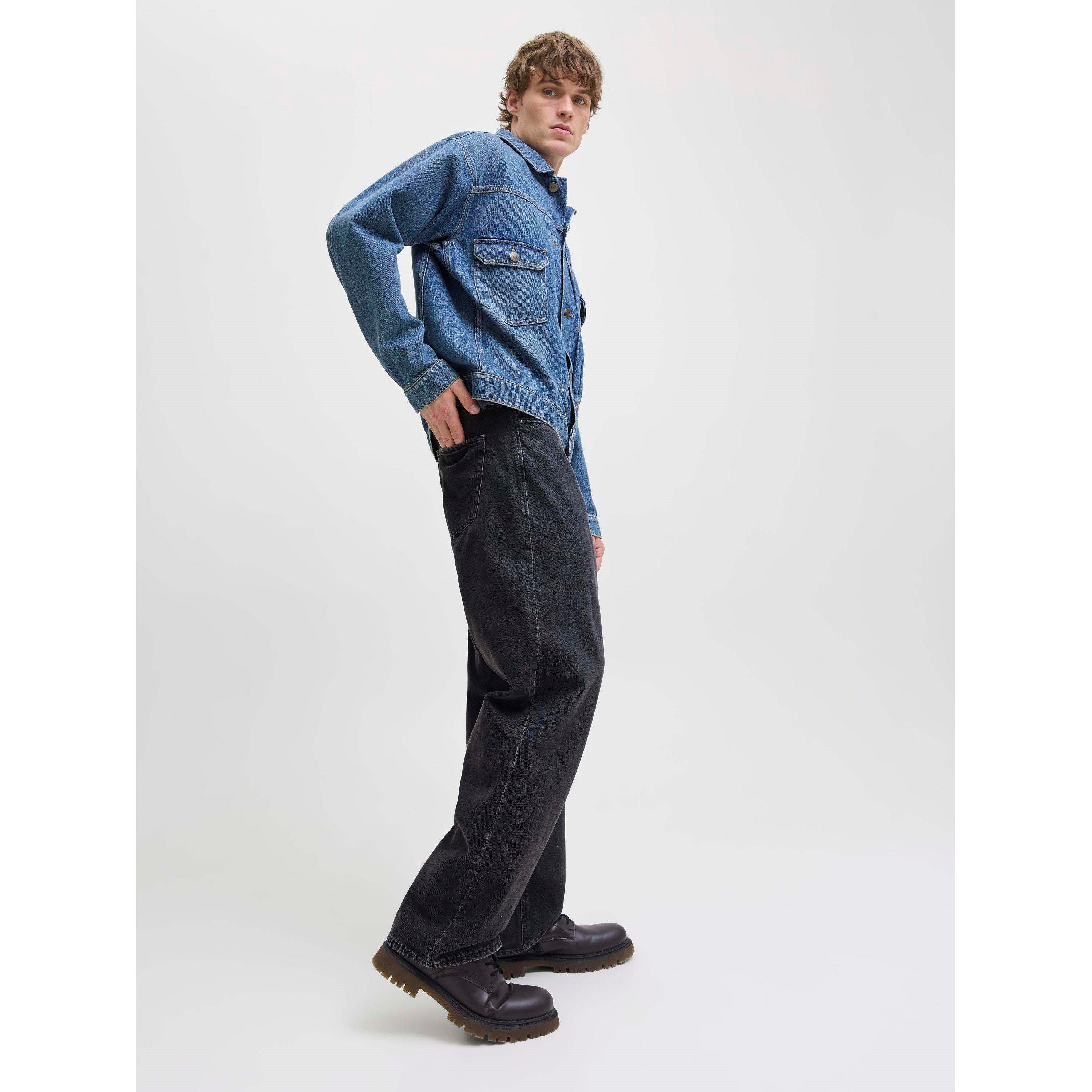 Black Denim - Jack and Jones - Alex 737 Wide Leg Jeans Mens - 6