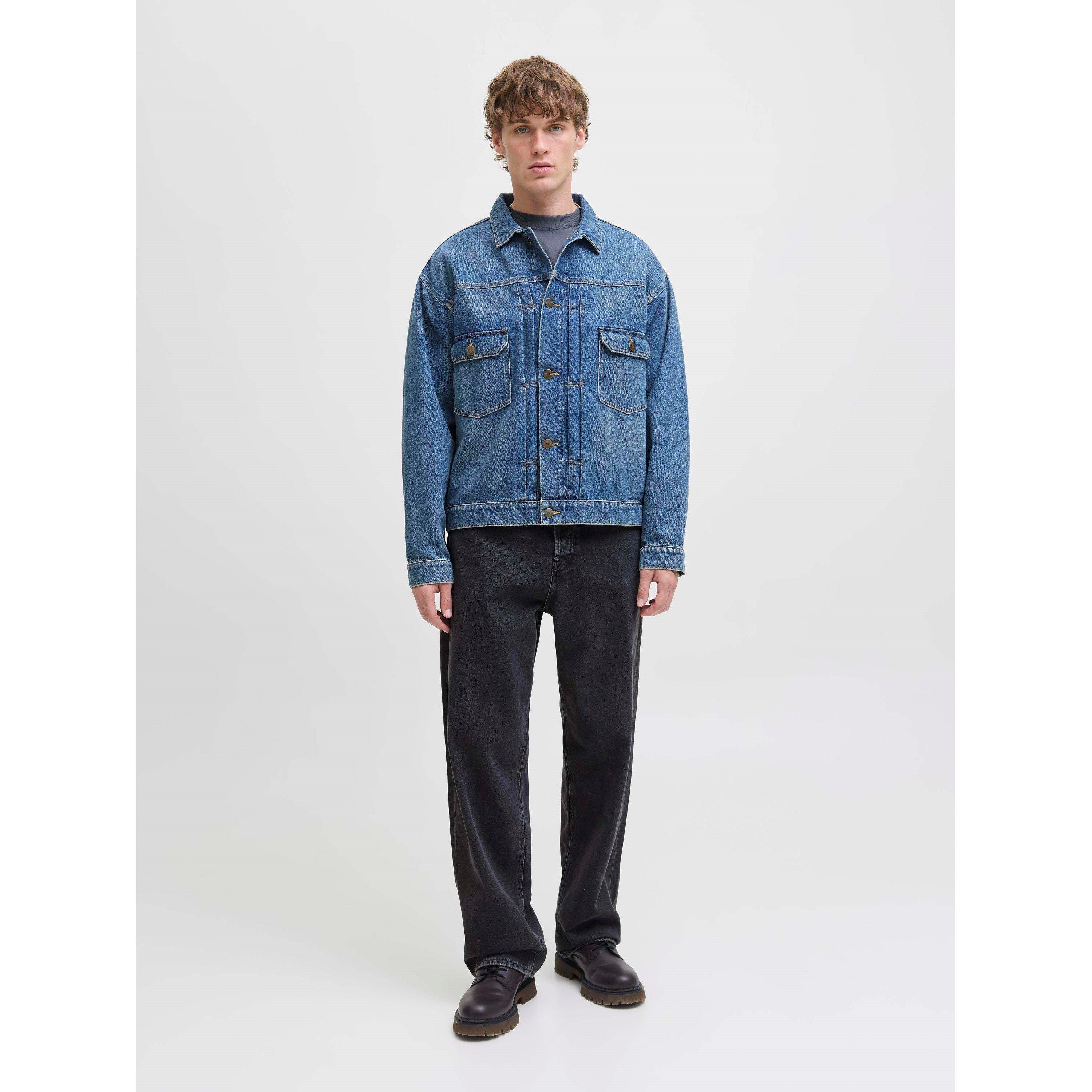 Black Denim - Jack and Jones - Alex 737 Wide Leg Jeans Mens - 7