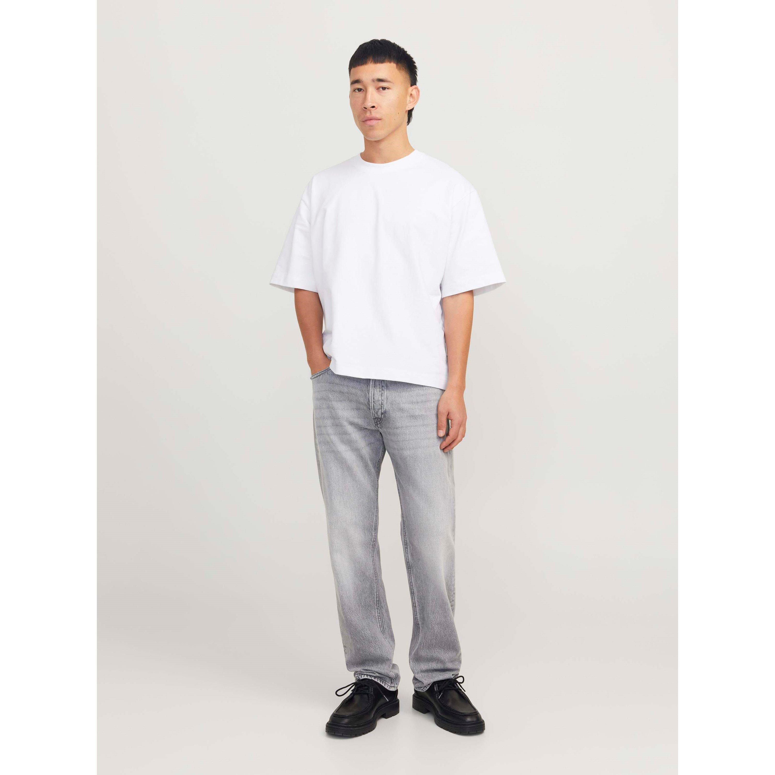Grey Denim - Jack and Jones - Chris 917 Wide Leg Jeans Mens - 8