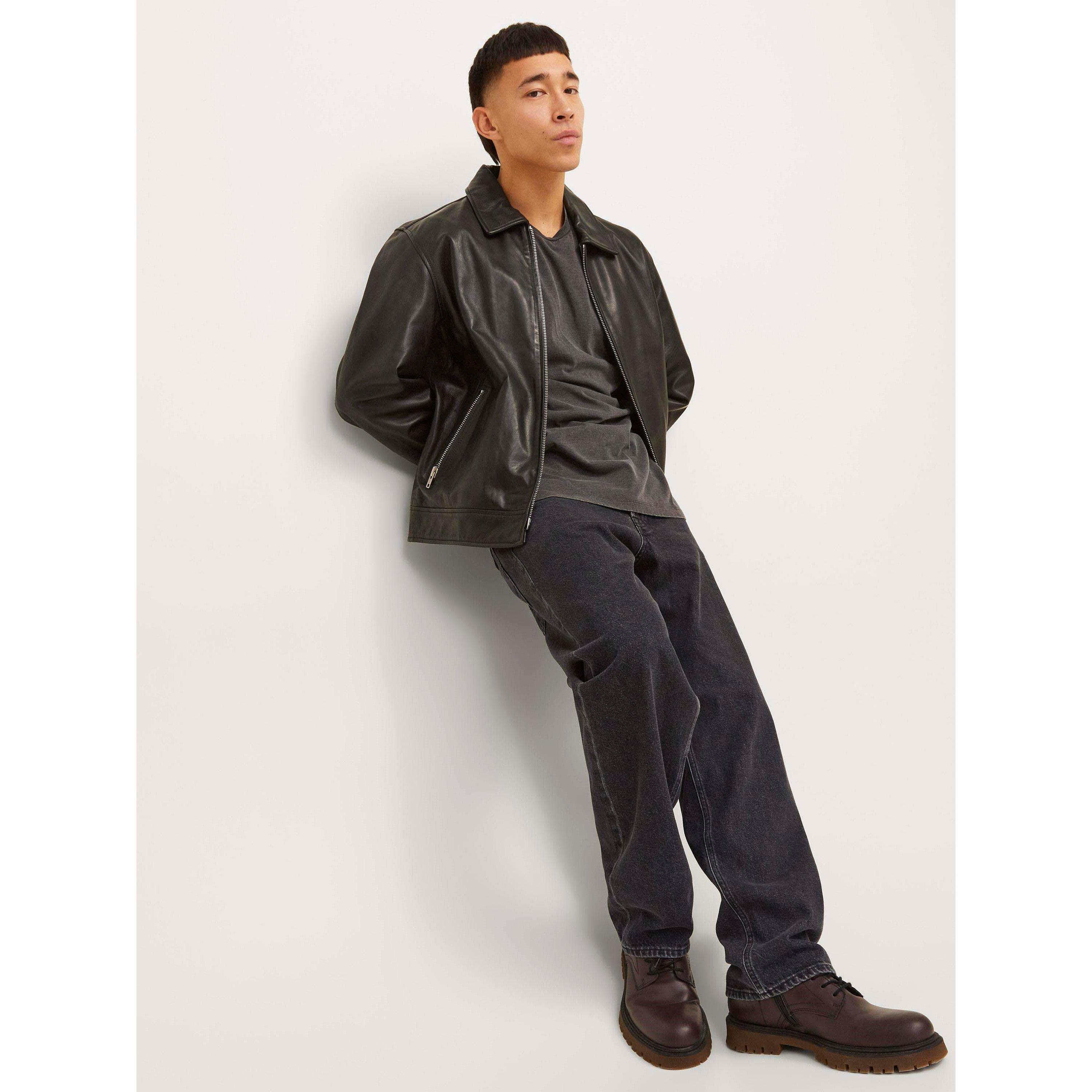 Black Denim - Jack and Jones - Eddie 737 Wide Leg Jeans Mens - 7