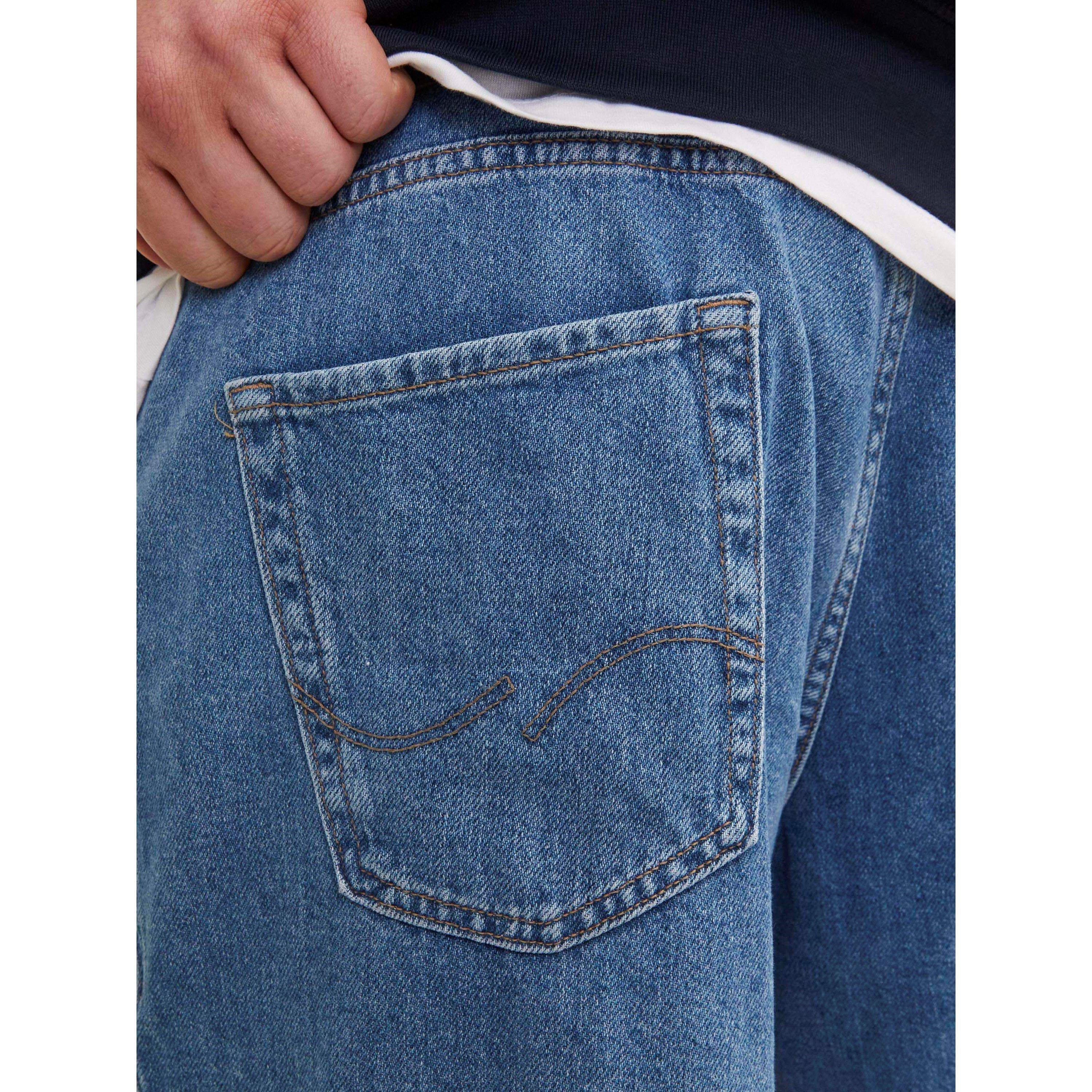 Blue Denim - Jack and Jones - Chris 412 Wide Leg Jeans Mens Plus Size - 5