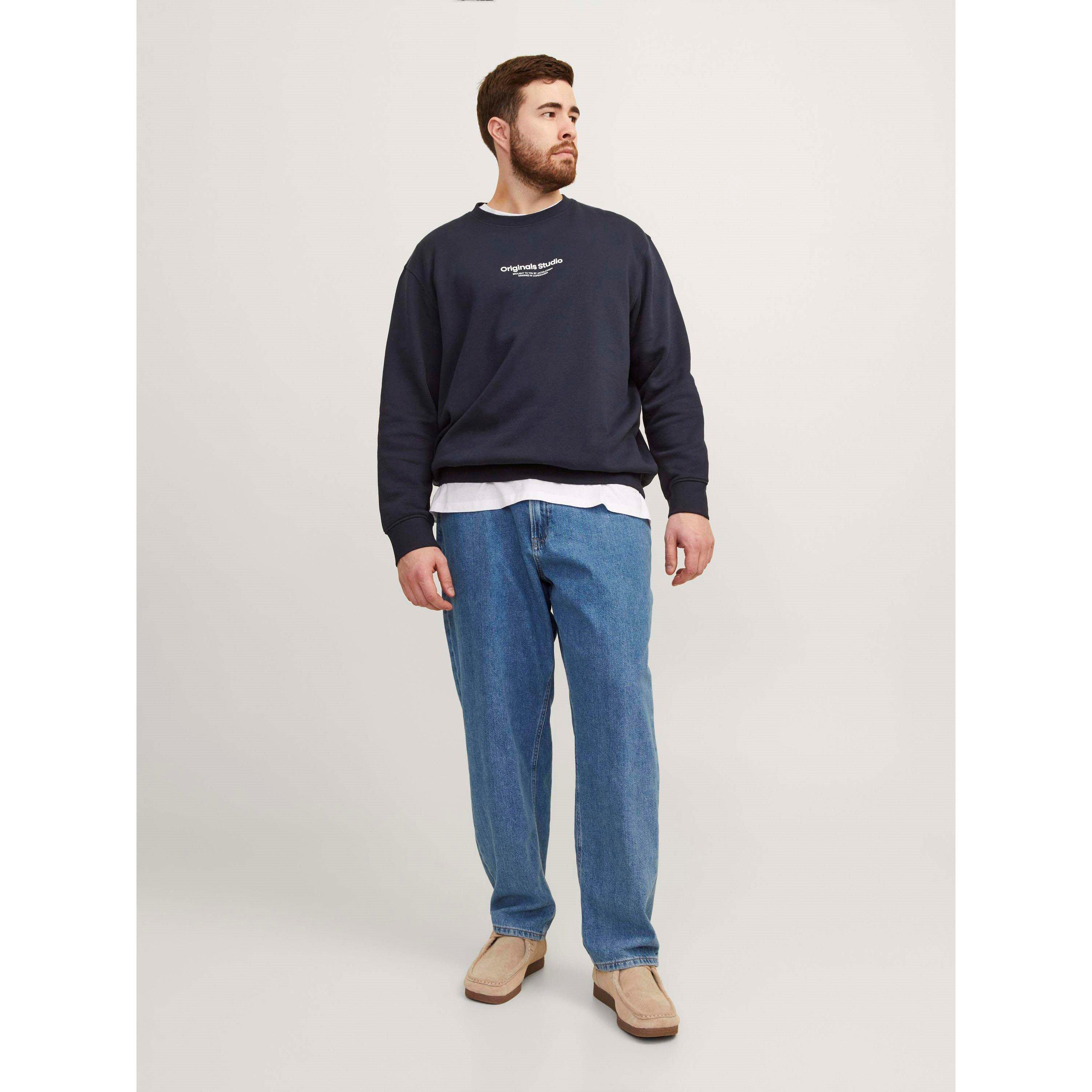 Blue Denim - Jack and Jones - Chris 412 Wide Leg Jeans Mens Plus Size - 8