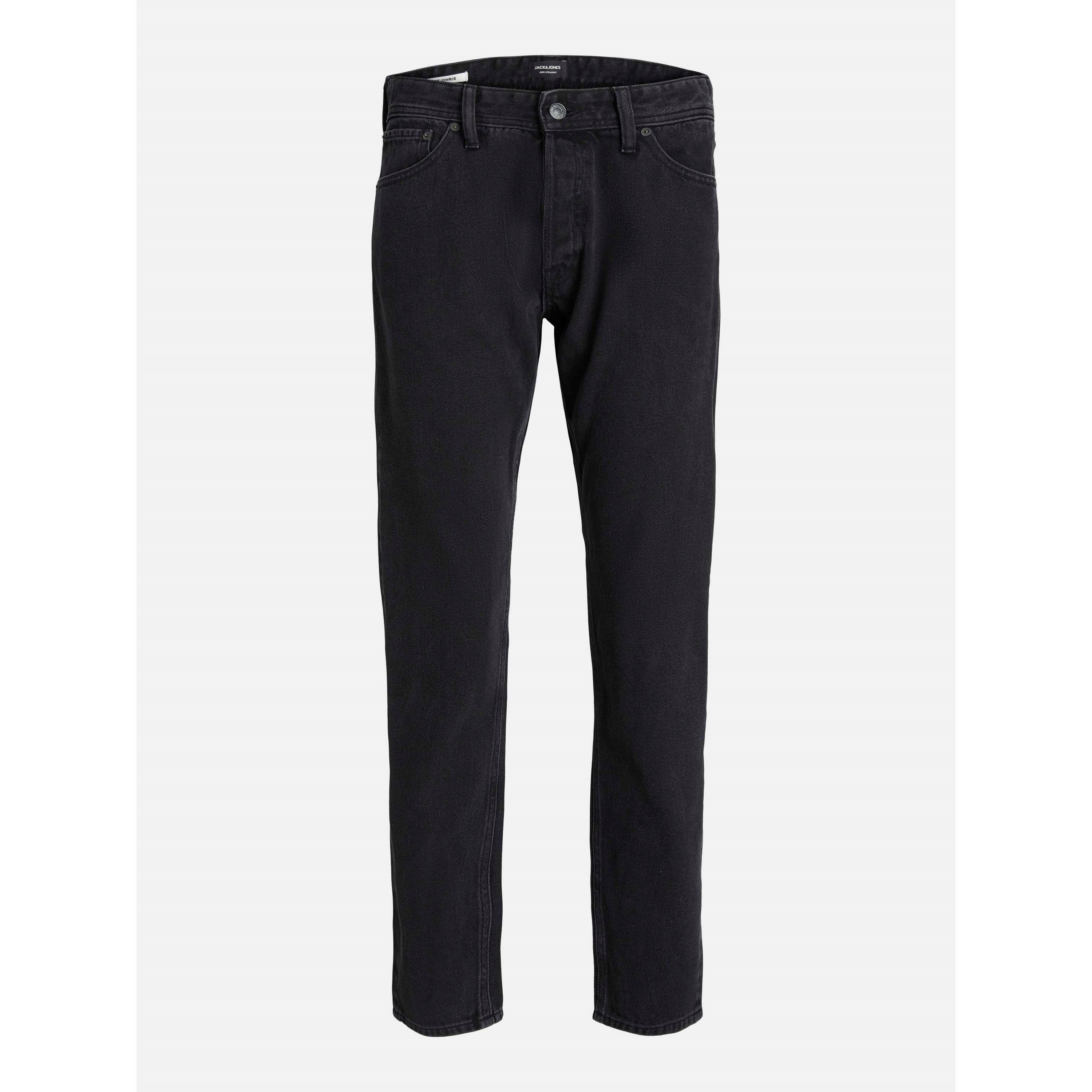 Black Denim - Jack and Jones - Men's Chris Plus Size Wide Leg Jeans - 1