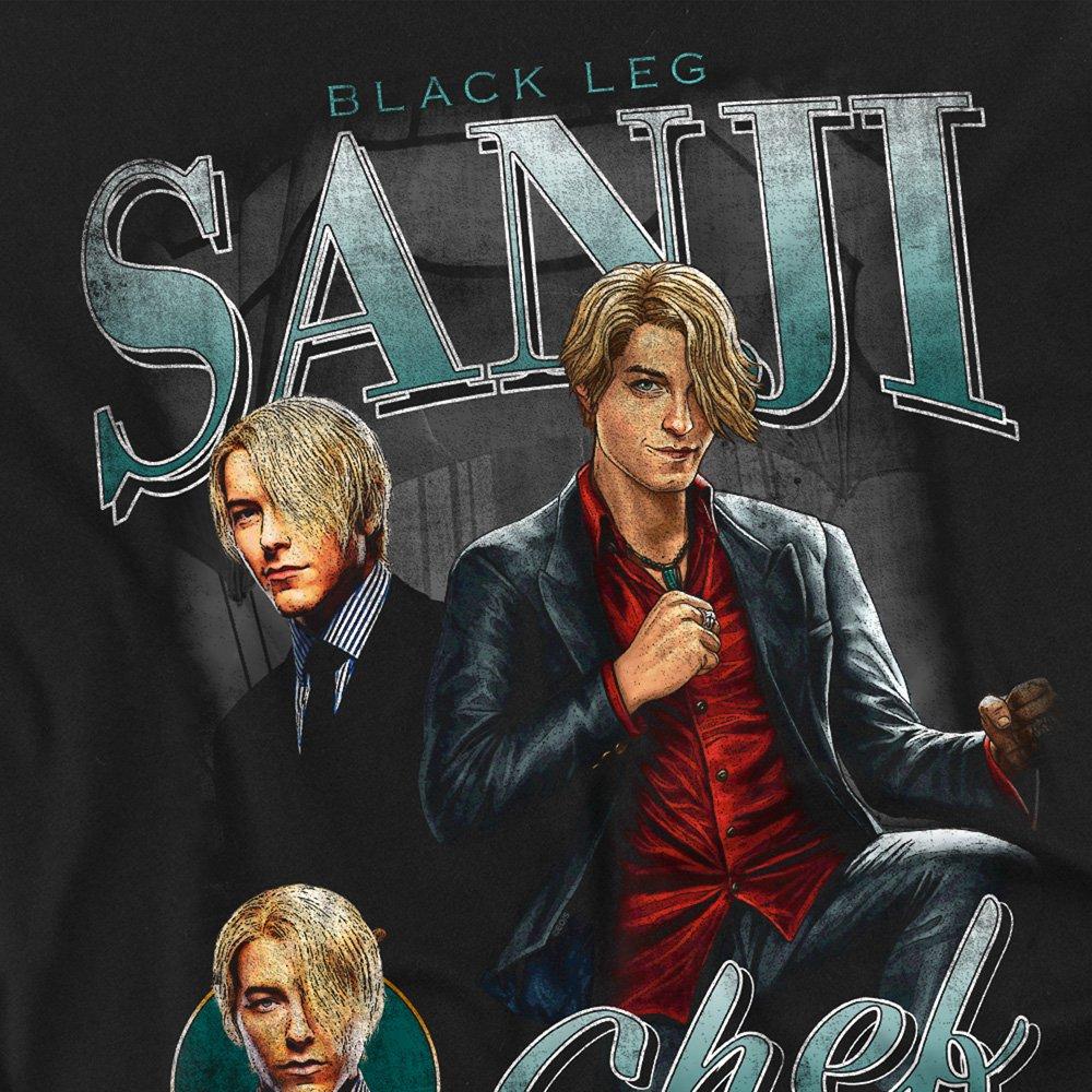 Black - One Piece - One Piece Sanji Homage Long Sleeve T-Shirt Black - 2