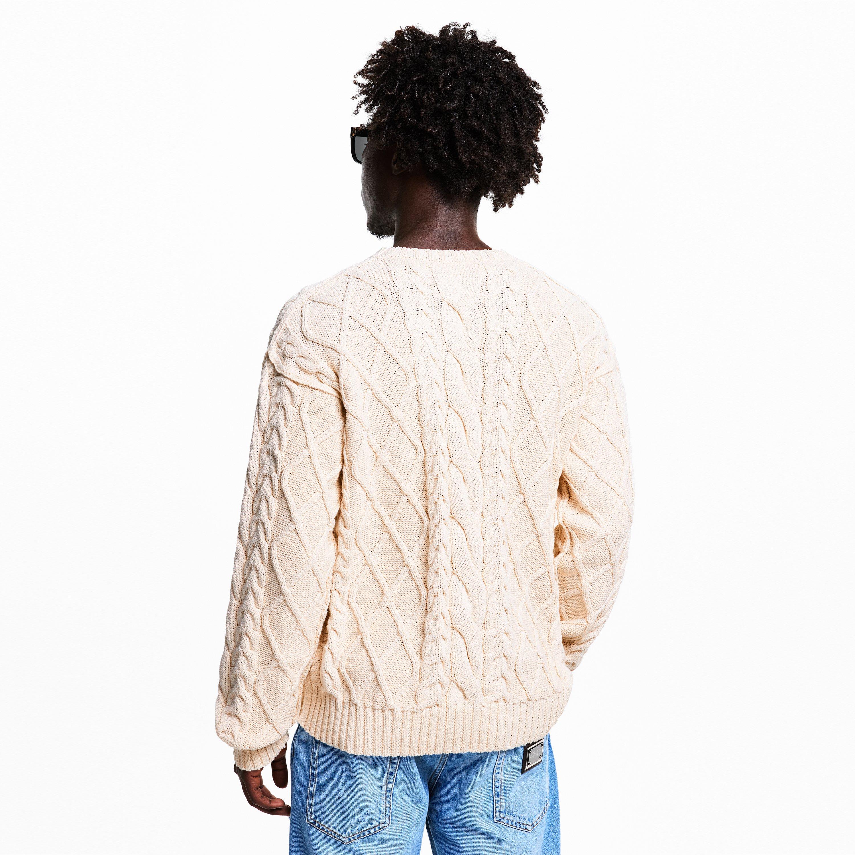 Dolce and Gabbana Mens Treccia Knitted Jumper | Flannels