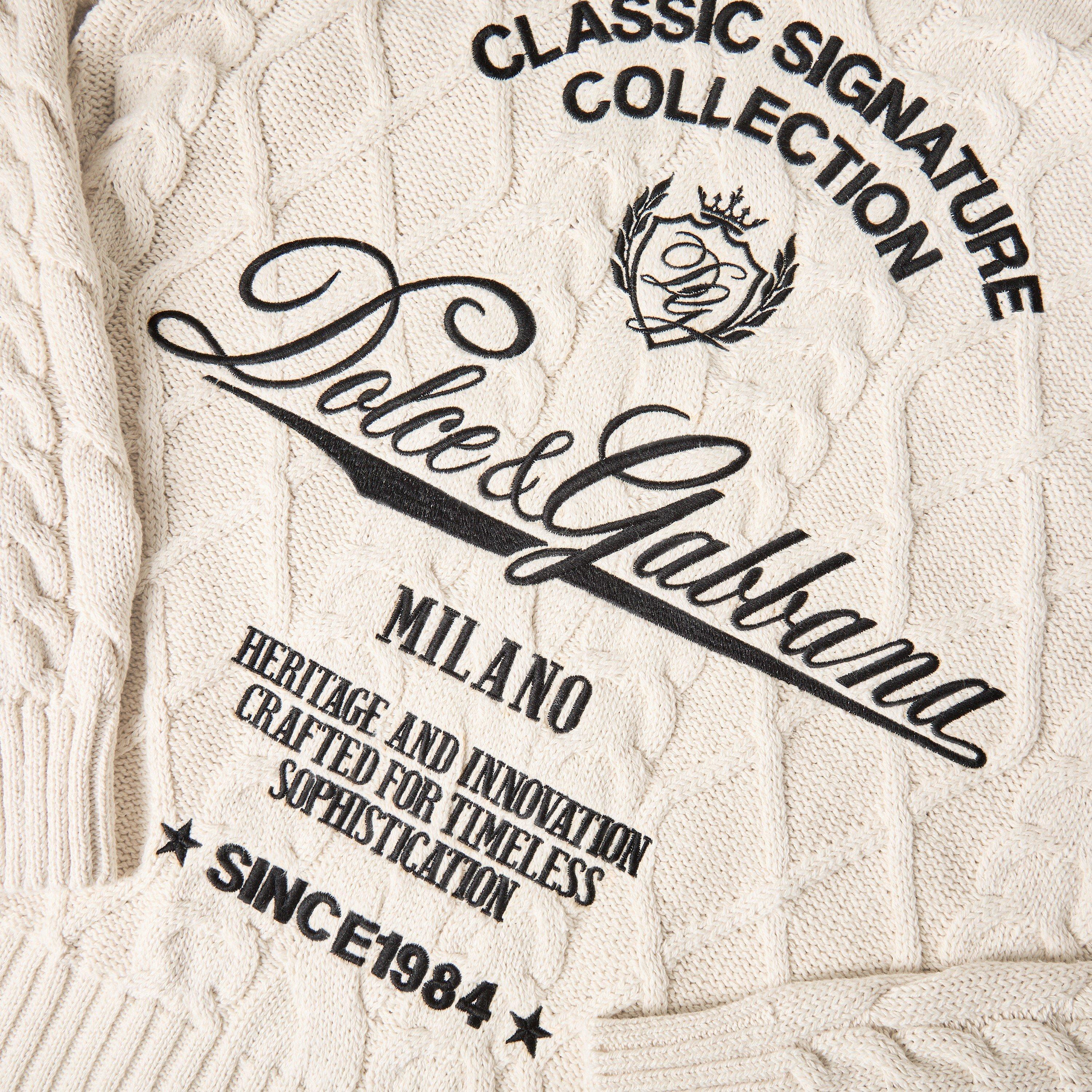 Beige - Dolce and Gabbana - DG Treccia Knit Jmp Sn61 - 3