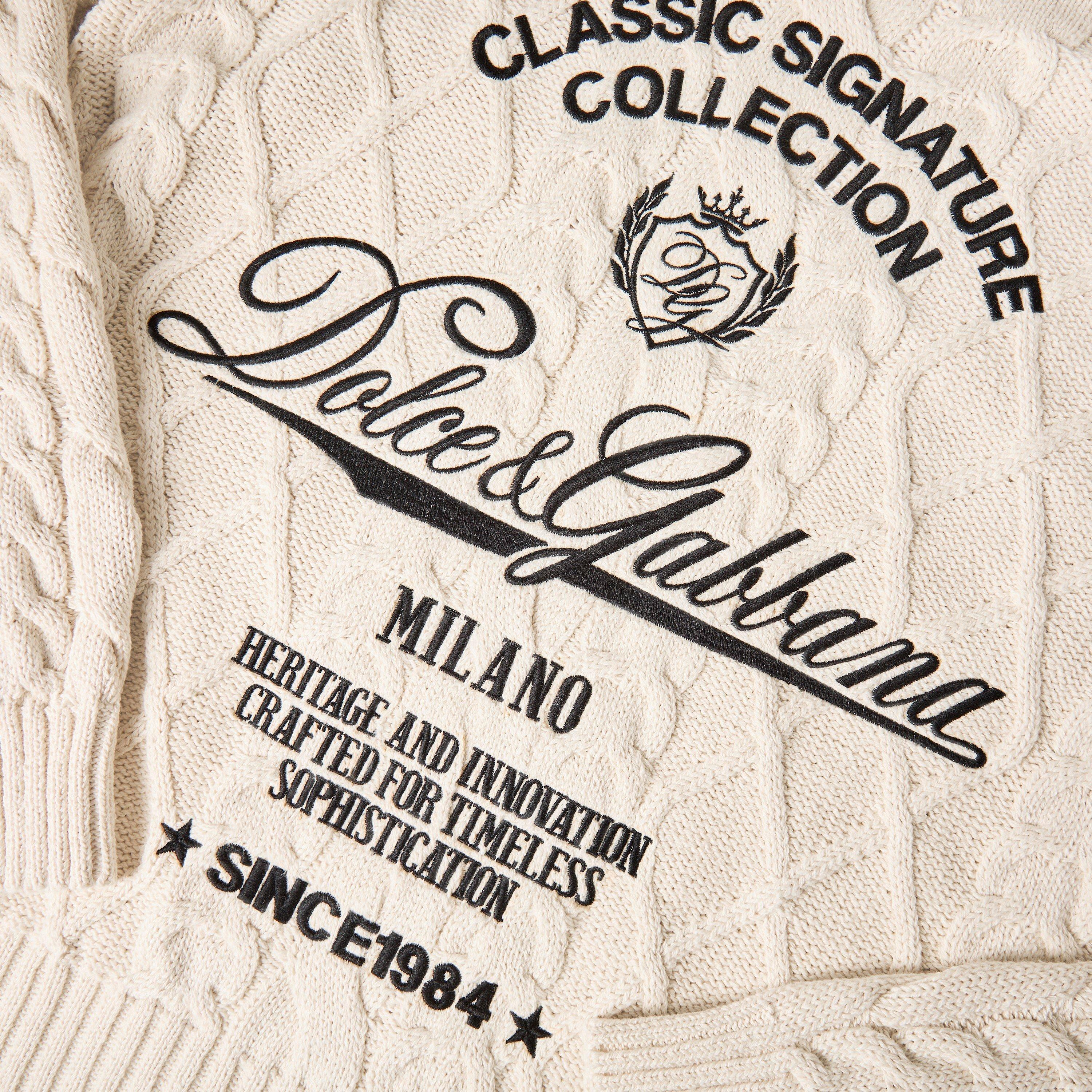 Dolce and Gabbana Mens Treccia Knitted Jumper | Flannels