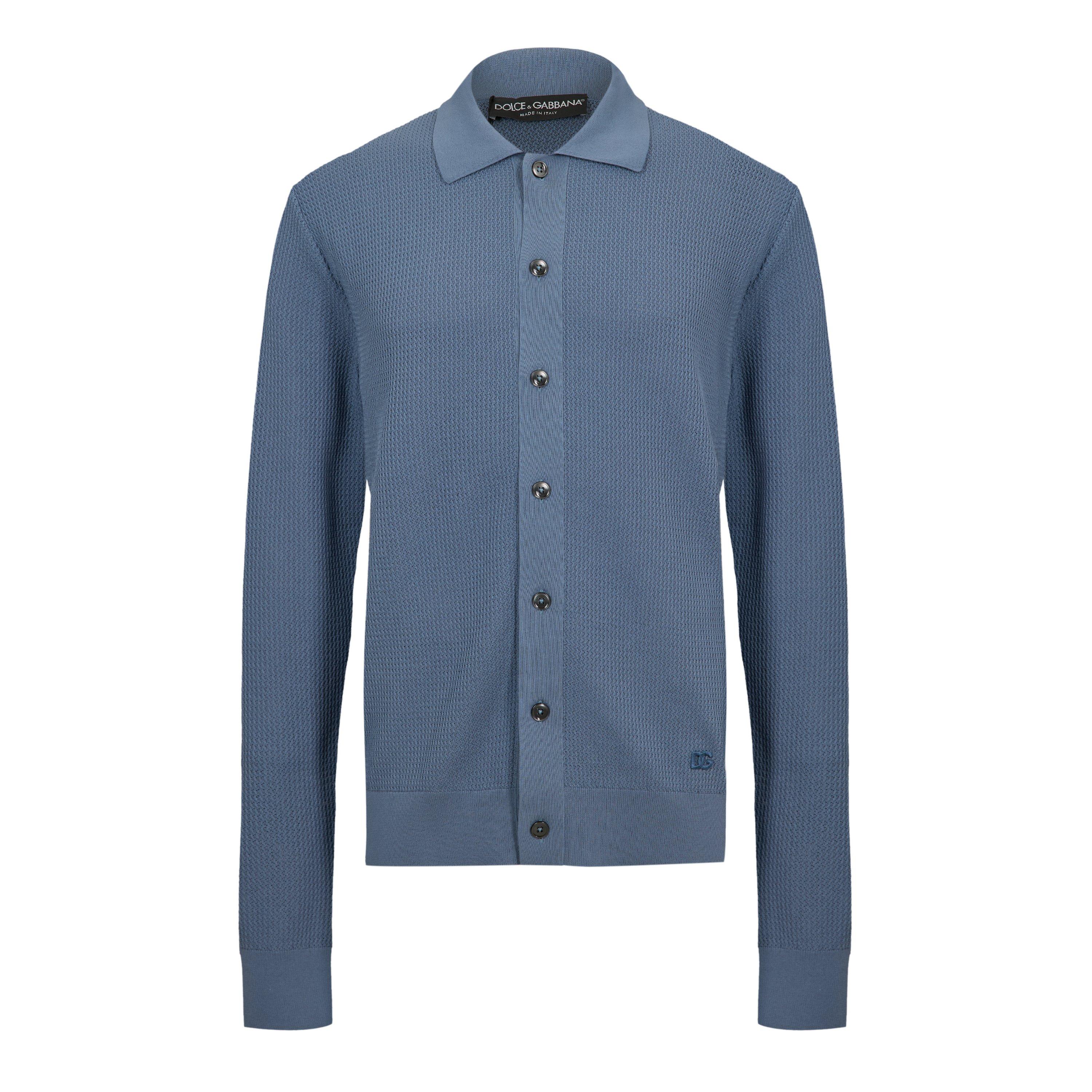 Blue - Dolce and Gabbana - DG Button Col Cardi Sn61 - 1