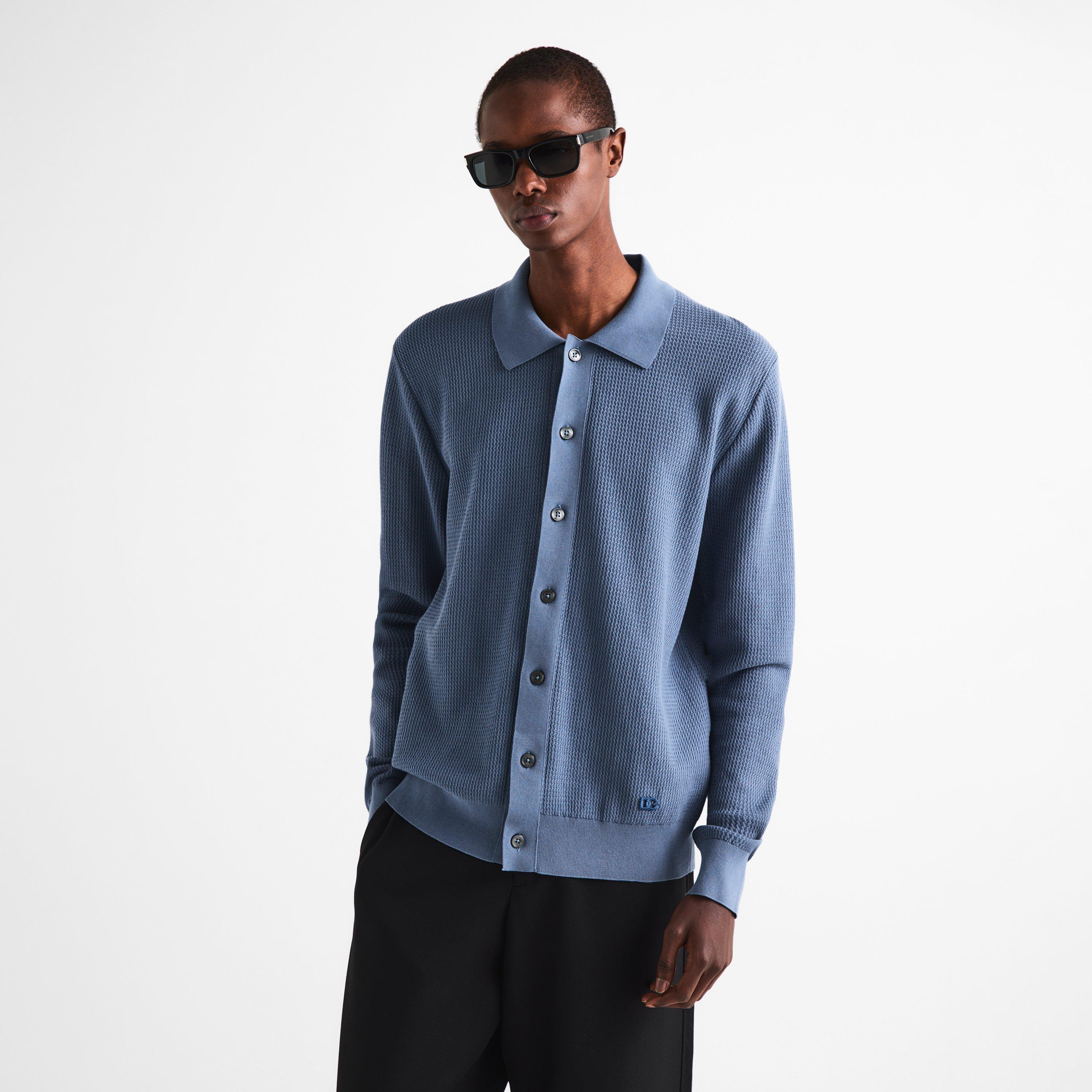 Blue - Dolce and Gabbana - DG Button Col Cardi Sn61 - 3