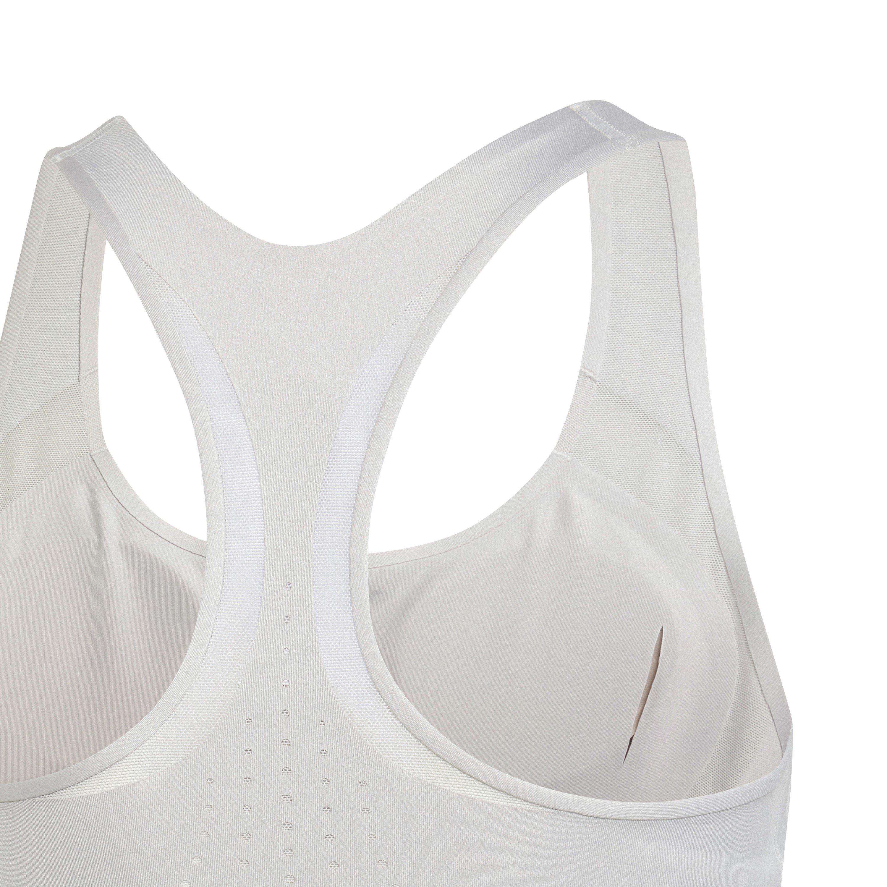 Chalk Pearl - adidas - Women's Non Wired Medium Impact Sports Bra - 5