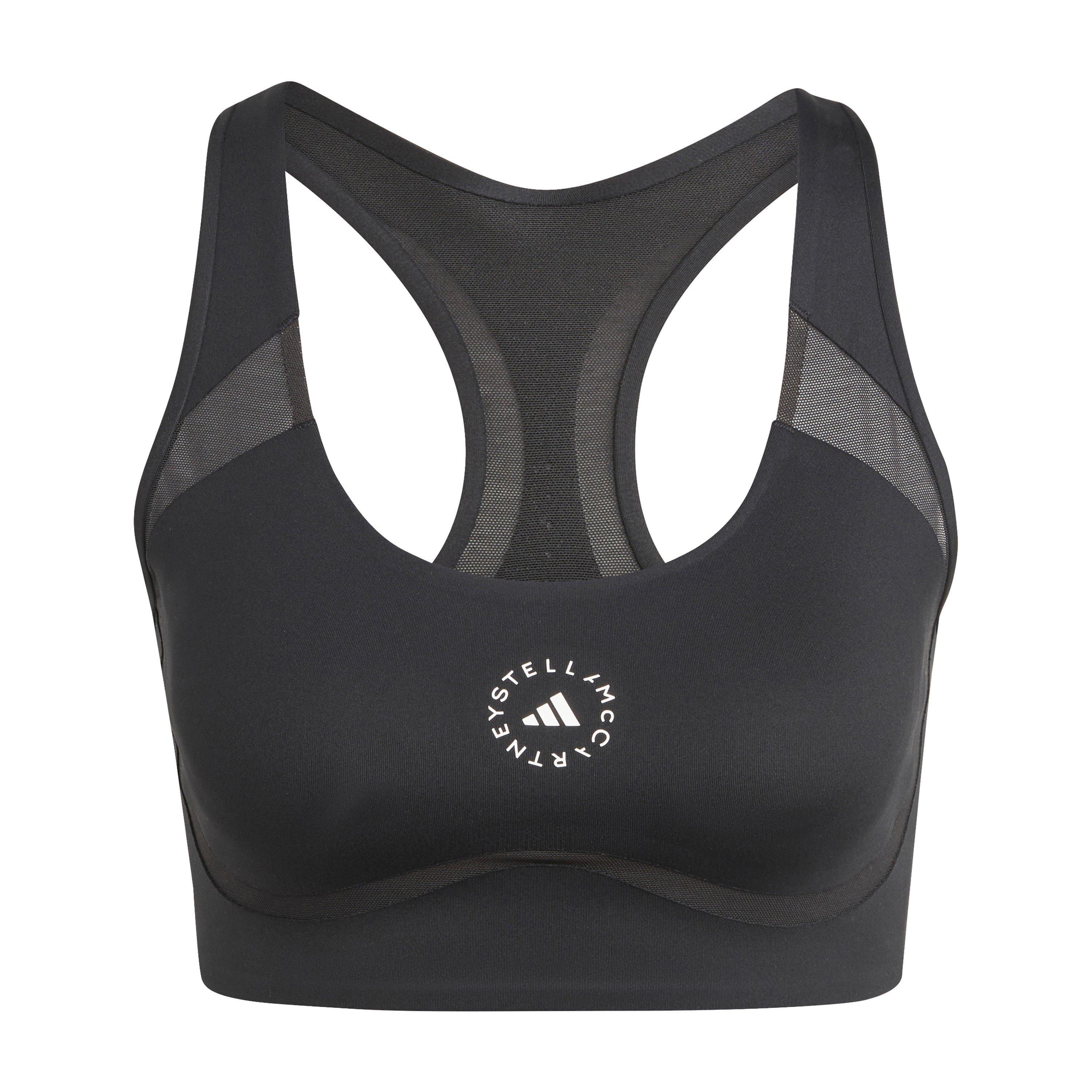 Adidas Women's Non Wired Medium Impact Sports Bra - Black - 2XS D-DD