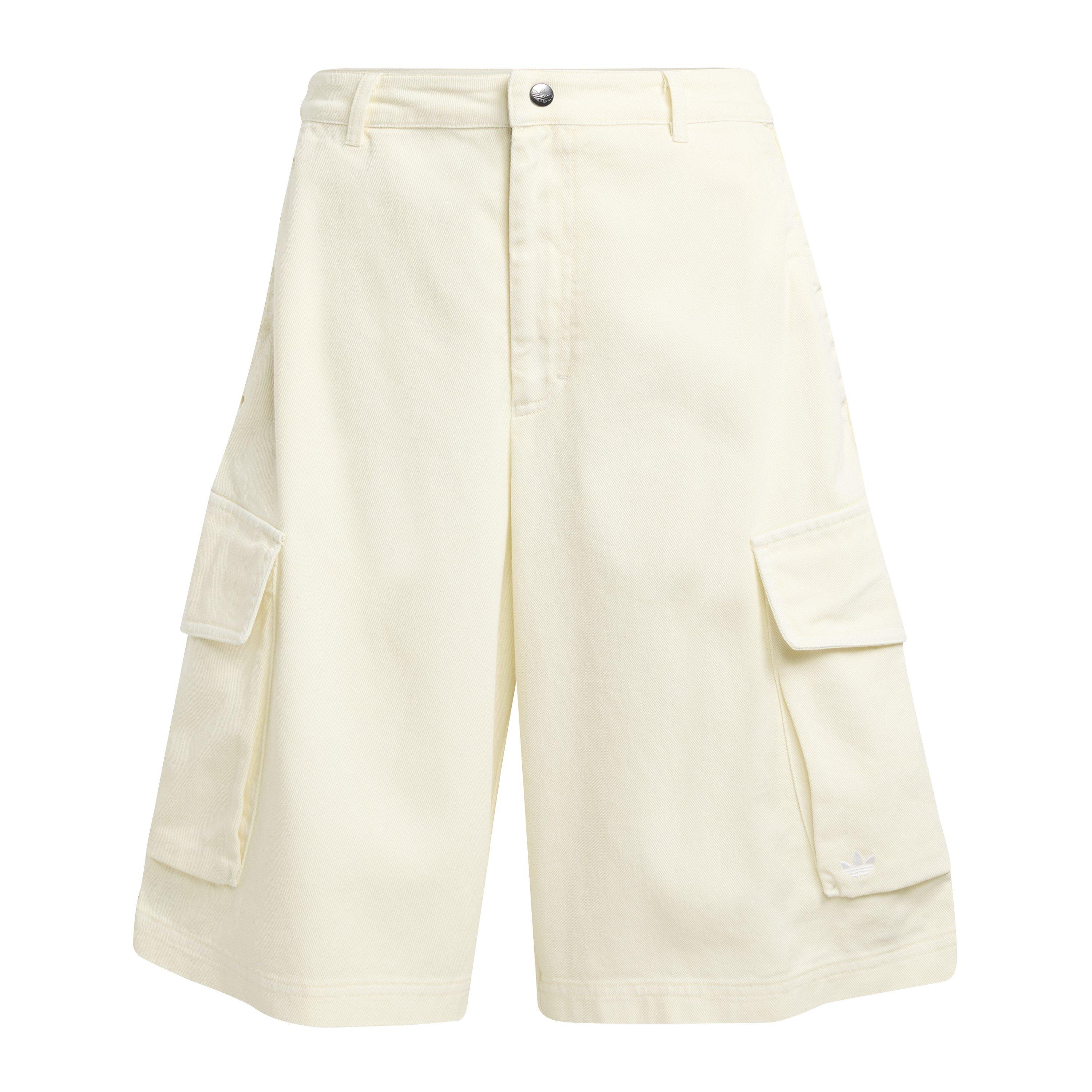 Adidas Originals Women's Cargo Shorts - Cream White - 8 (XS)