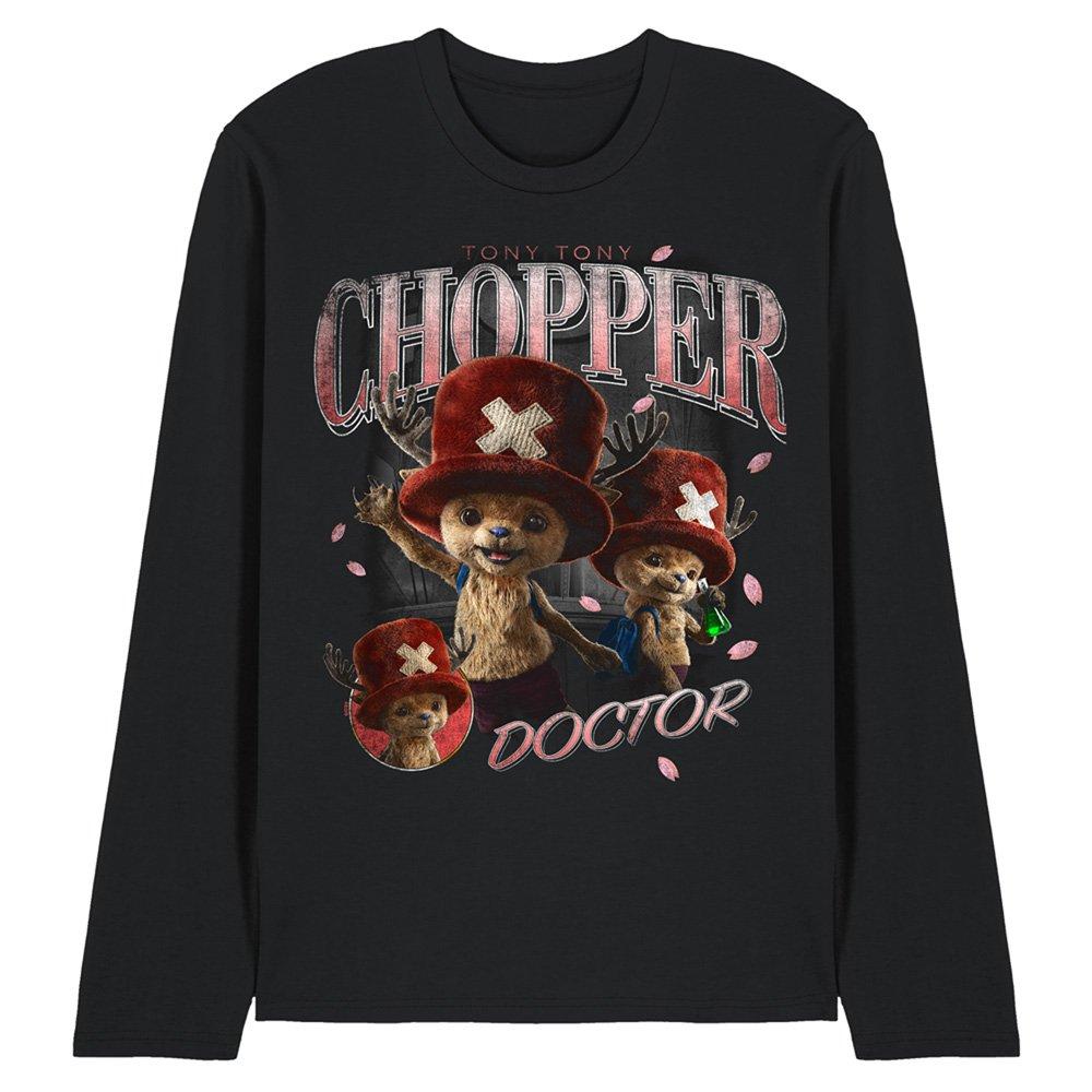 Black - One Piece - One Piece Chopper Homage Long Sleeve T-Shirt Blac - 1