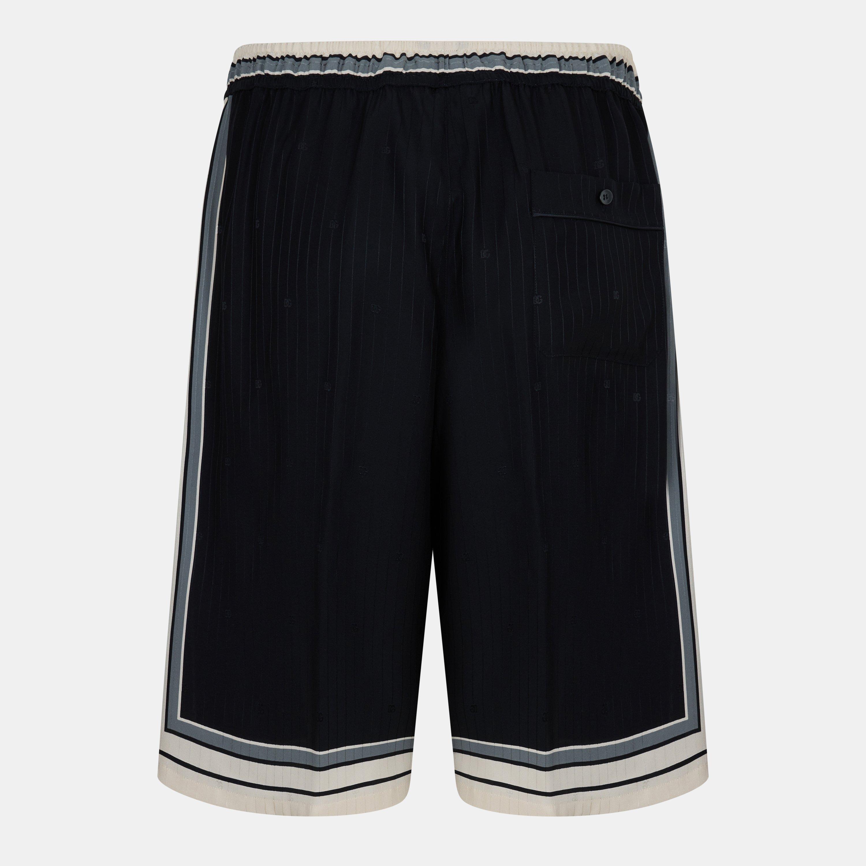 Black - Dolce and Gabbana - Men's Riga Woven Tracksuit Shorts - 2