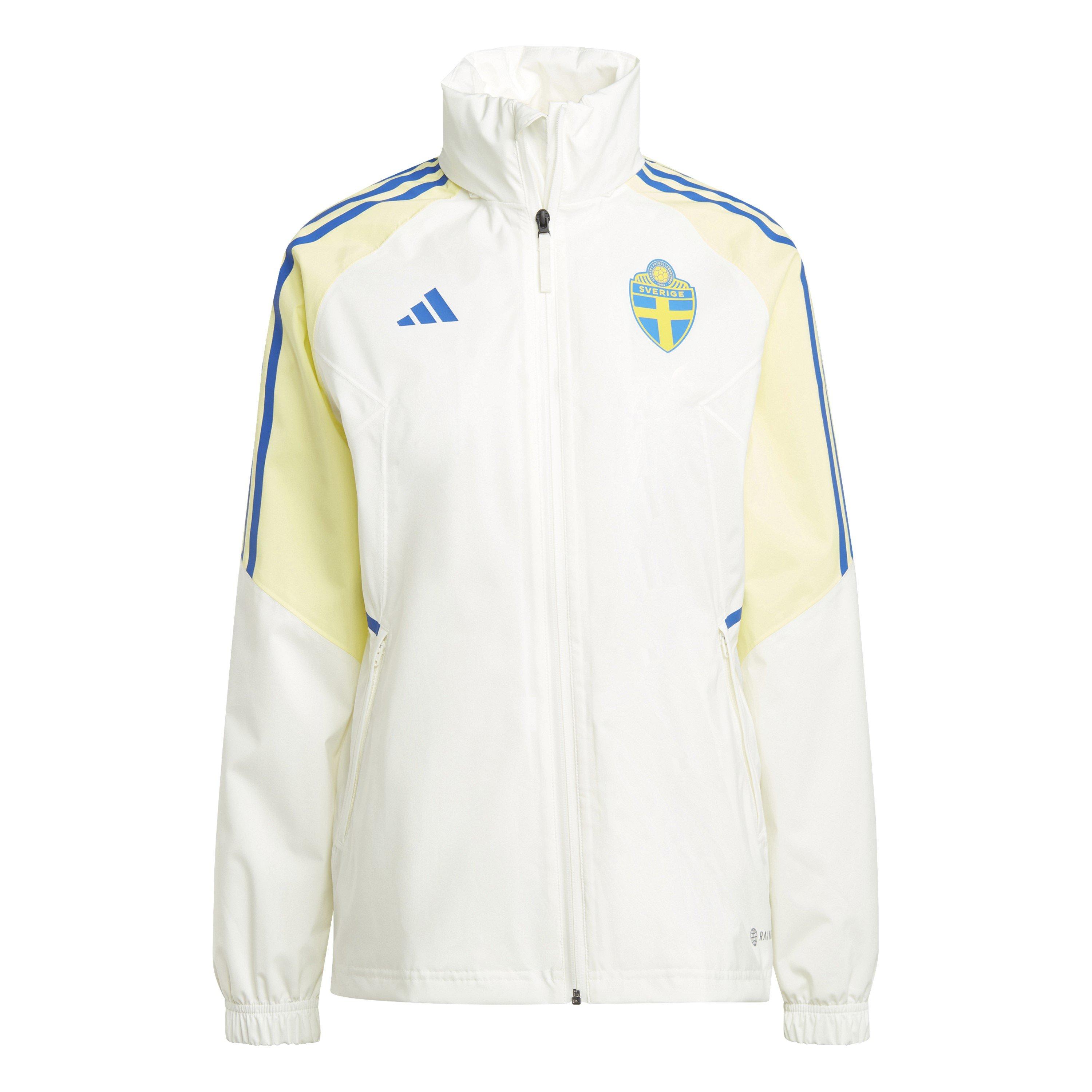 Adidas Women's Sweden Rain 2023 Anorak - Off White - 16 (XL)