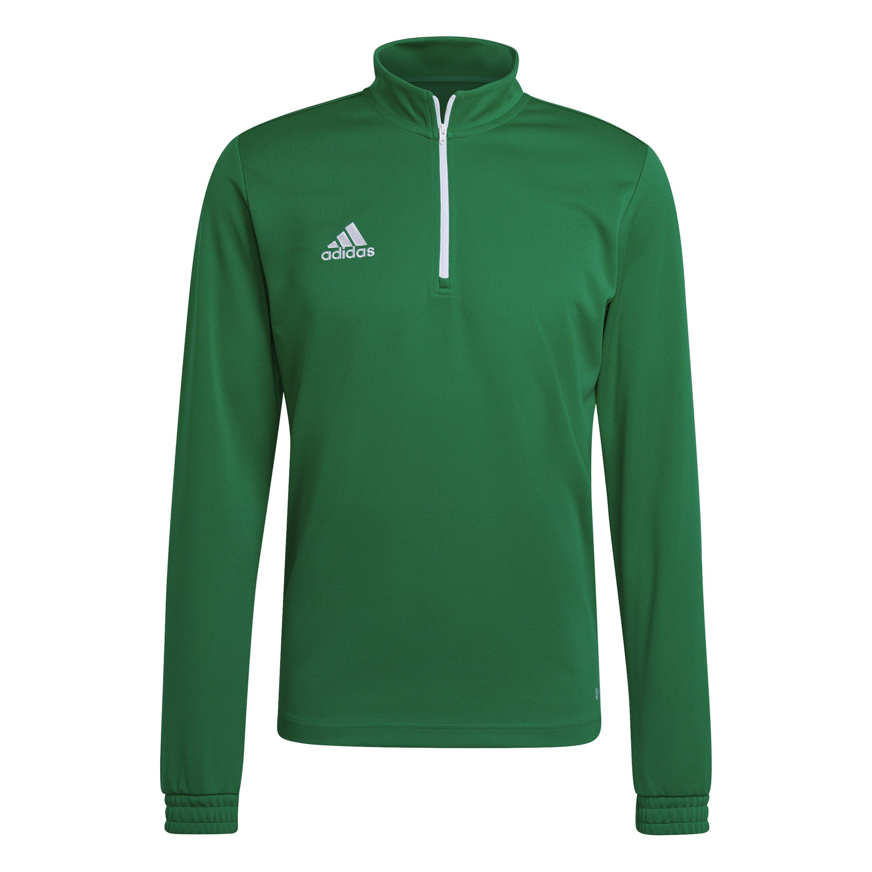 Adidas Men's 1/4 Zip Fleece - Green/White - M