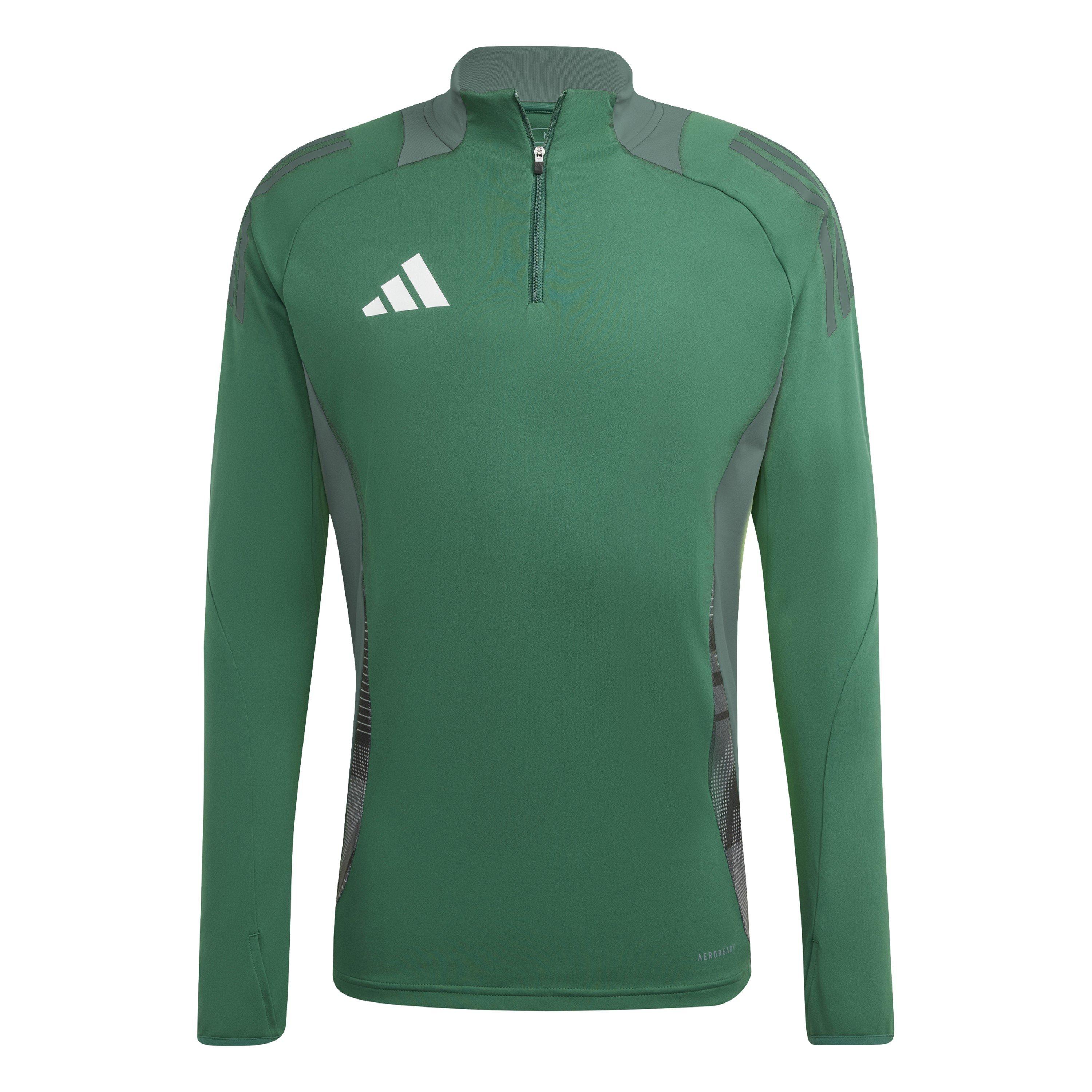 Adidas Men's Tiro24 C Quarter Zip Fleece - Dark Green - L