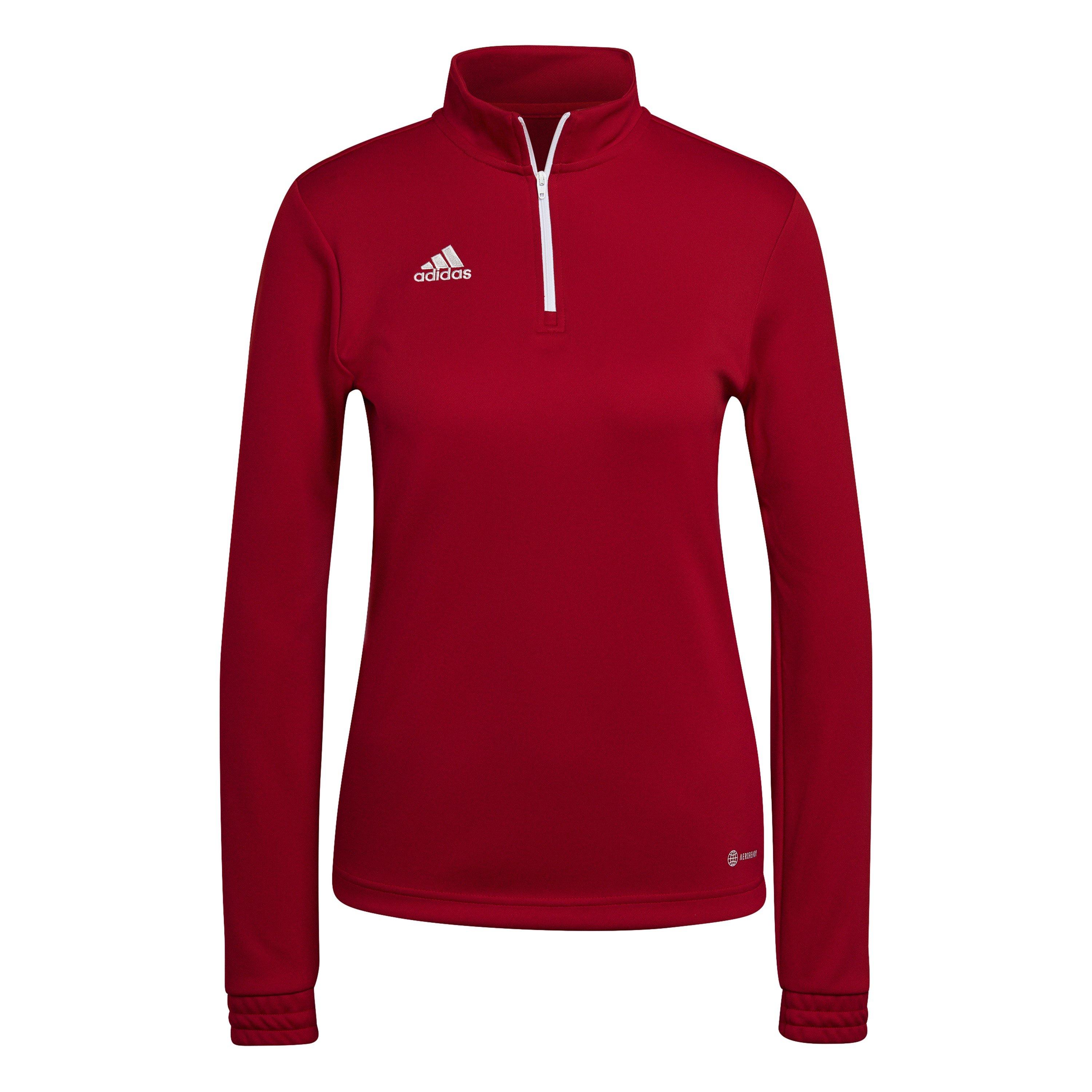 Adidas Women's 1/4 Zip Fleece - Power Red - 12 (M)