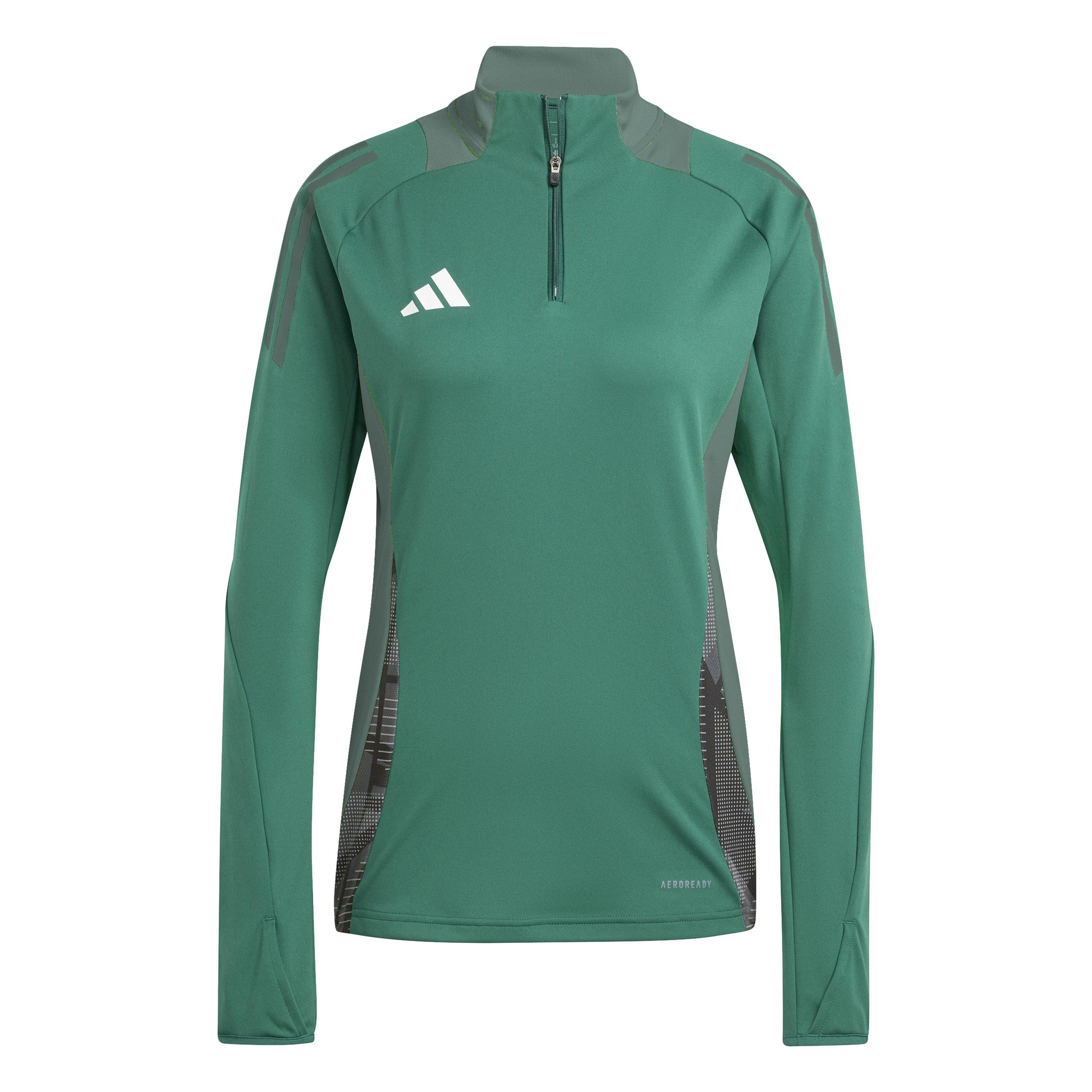 Adidas Women's Tiro24 Quarter Zip Fleece - Dark Green - 8 (XS)