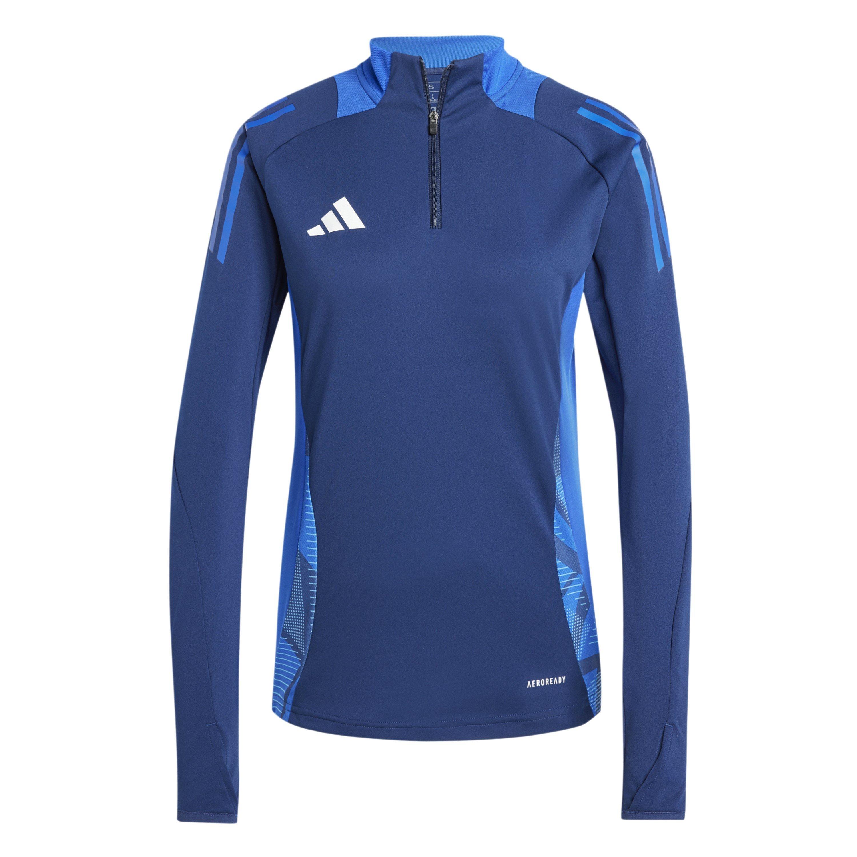 Adidas Women's Tiro24 Quarter Zip Fleece - Navy Blue - 14 (L)