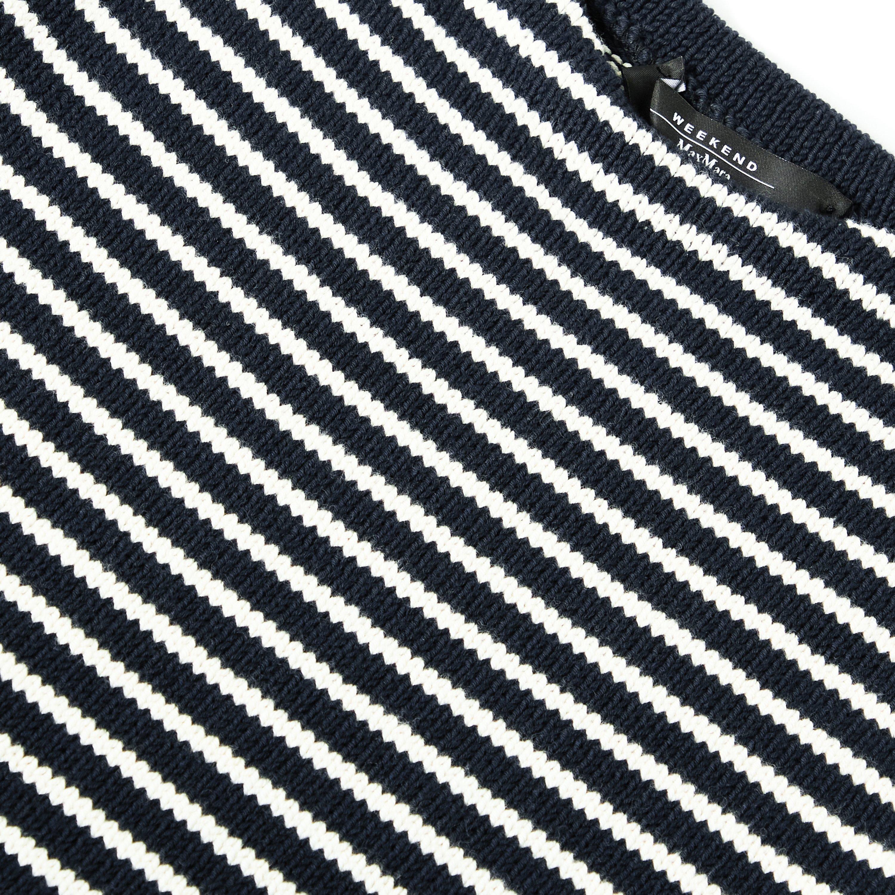 Navy Stripe - Weekend Max Mara - MMW Landa Waistcoat Ld61 - 5