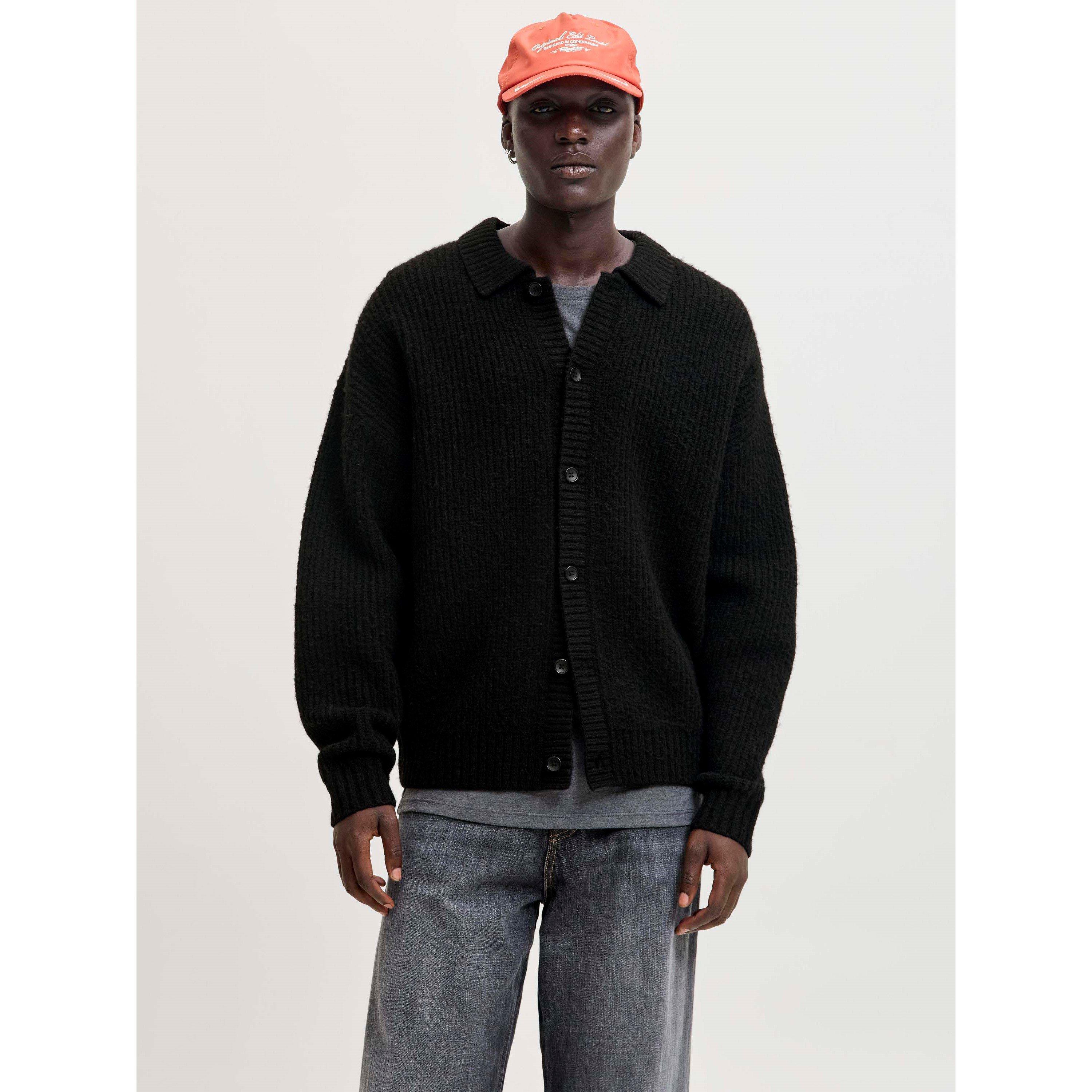 Schwarz - Jack and Jones - York Knit Cardigan Mens - 2