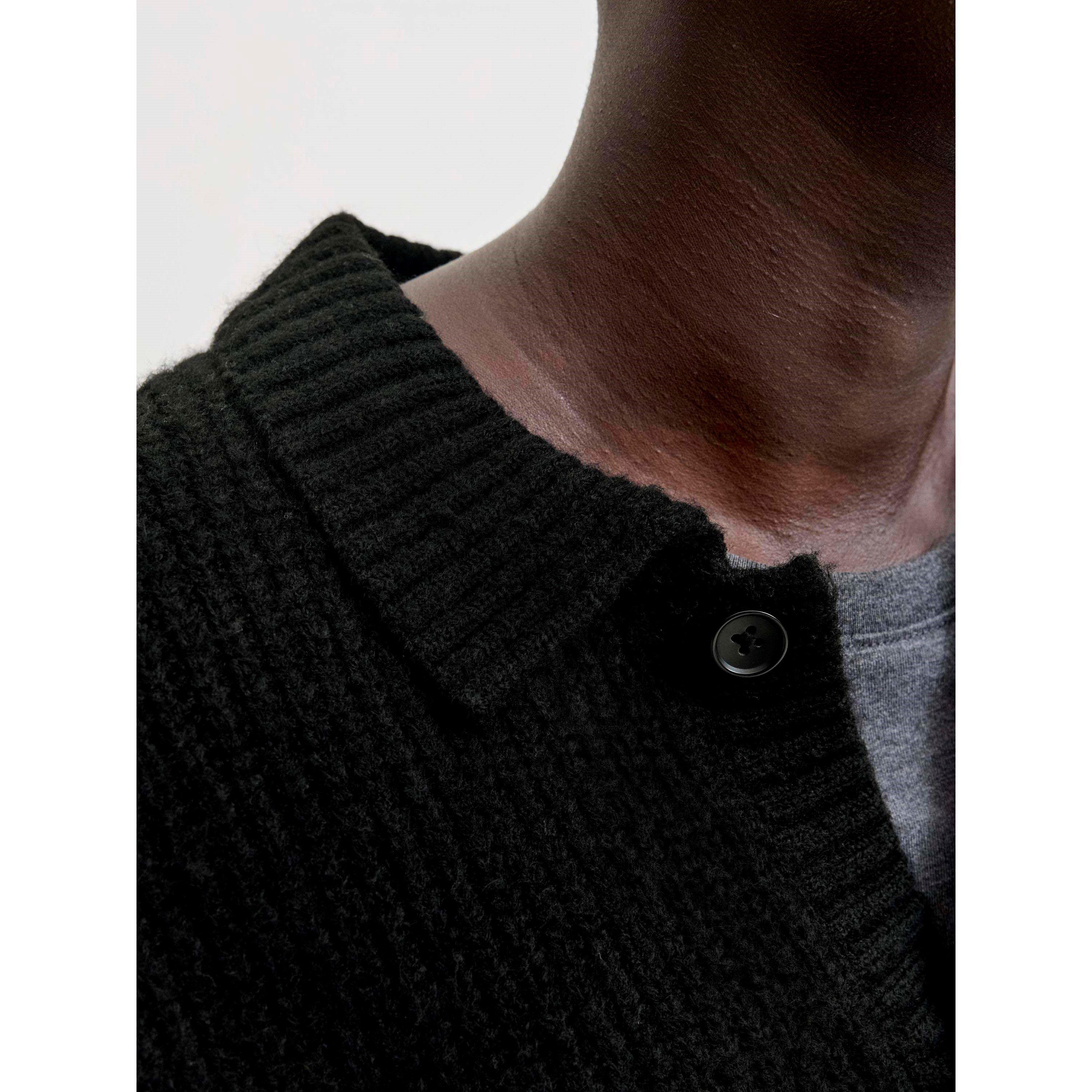 Schwarz - Jack and Jones - York Knit Cardigan Mens - 5