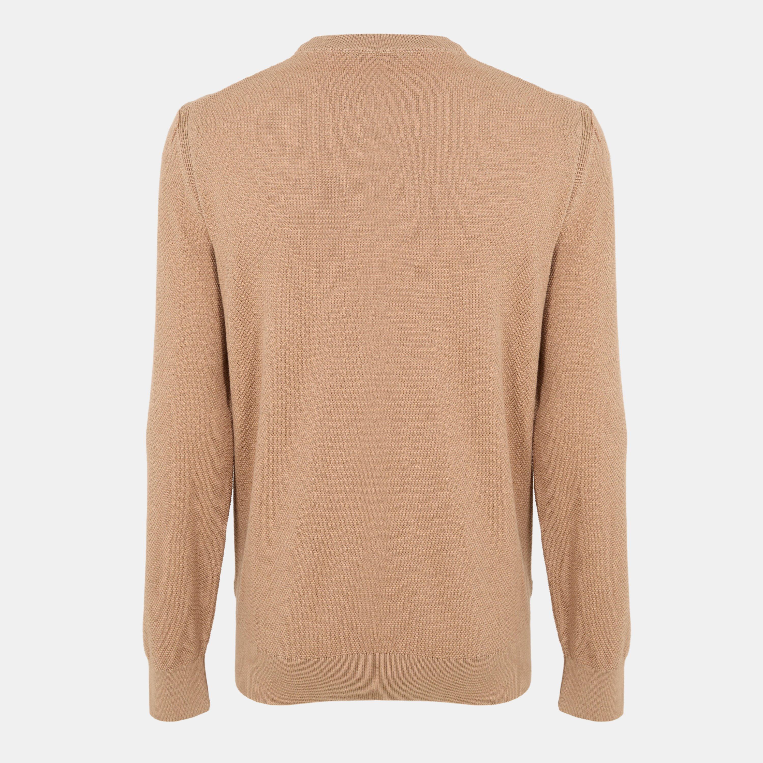 Medium Beige - Boss - Men's Ecaio Crew Neck Jumper - 2
