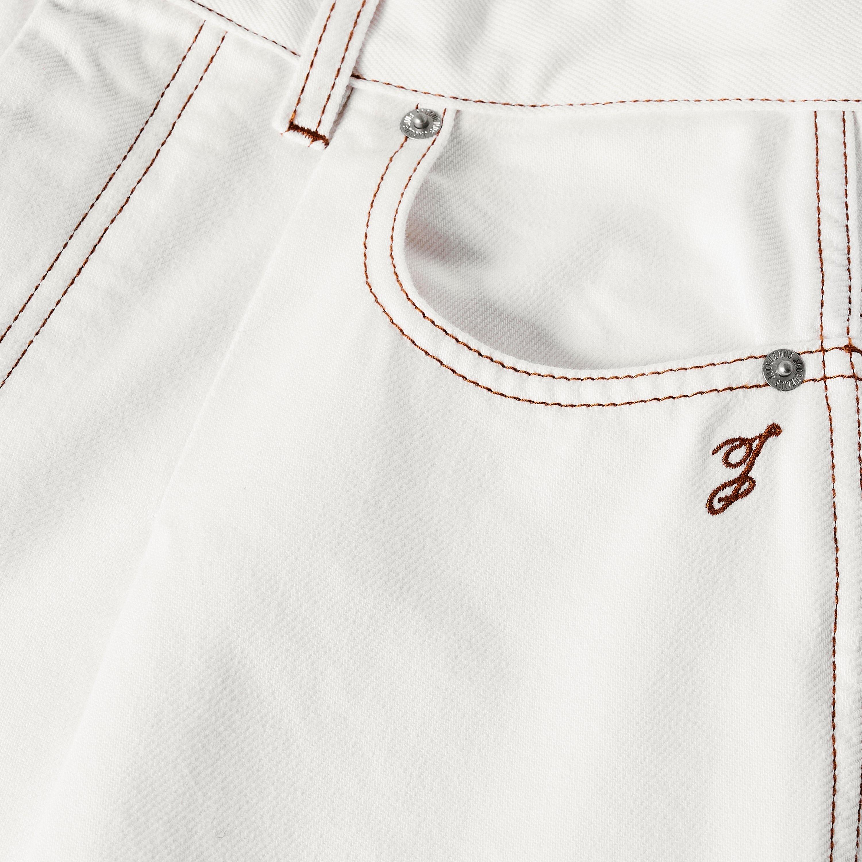 Off-White/Tabac - Jacquemus - Women's Wide Leg Jeans - 5